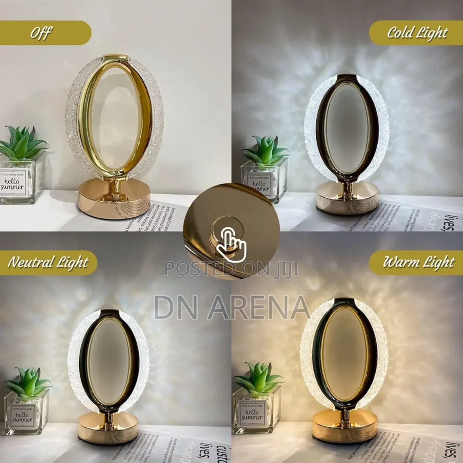 Crystal Table Lamp | Table Lamp | 3 Colours | LED Wireless