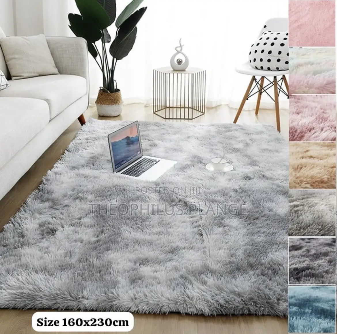 Fluffy Fur Carpet. 120x230 Living Room Carpet
