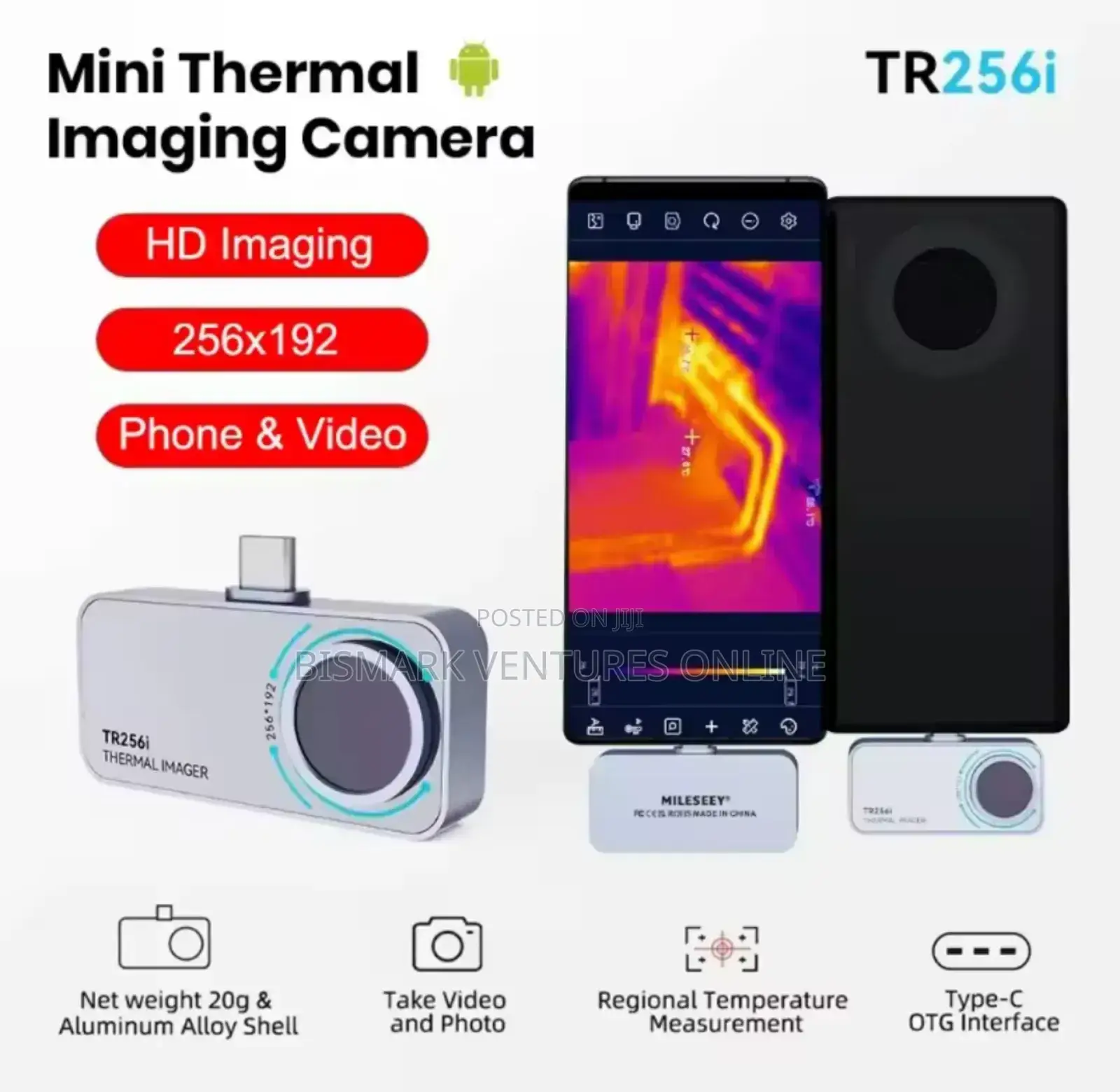 Tr-256i*192 Thermal Imaging Camera For Android, 256x192
