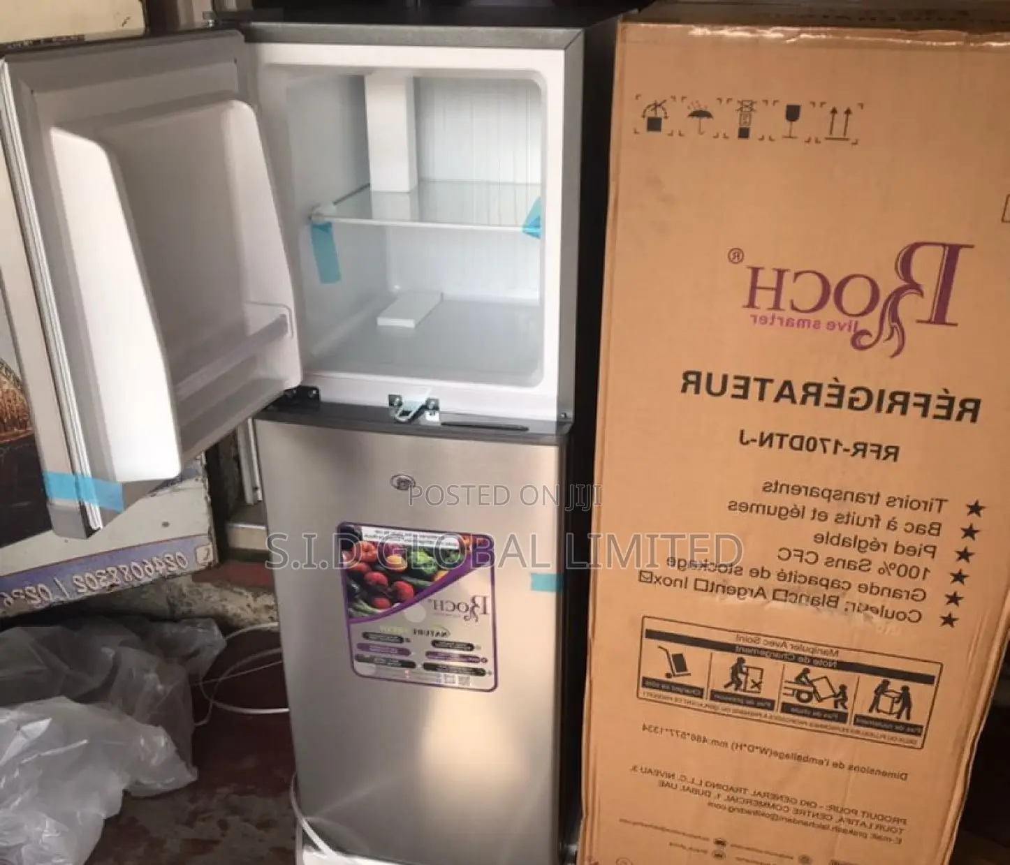 Silent Operation Roch 138L Double Door Fridge (RFR-170DT-J)