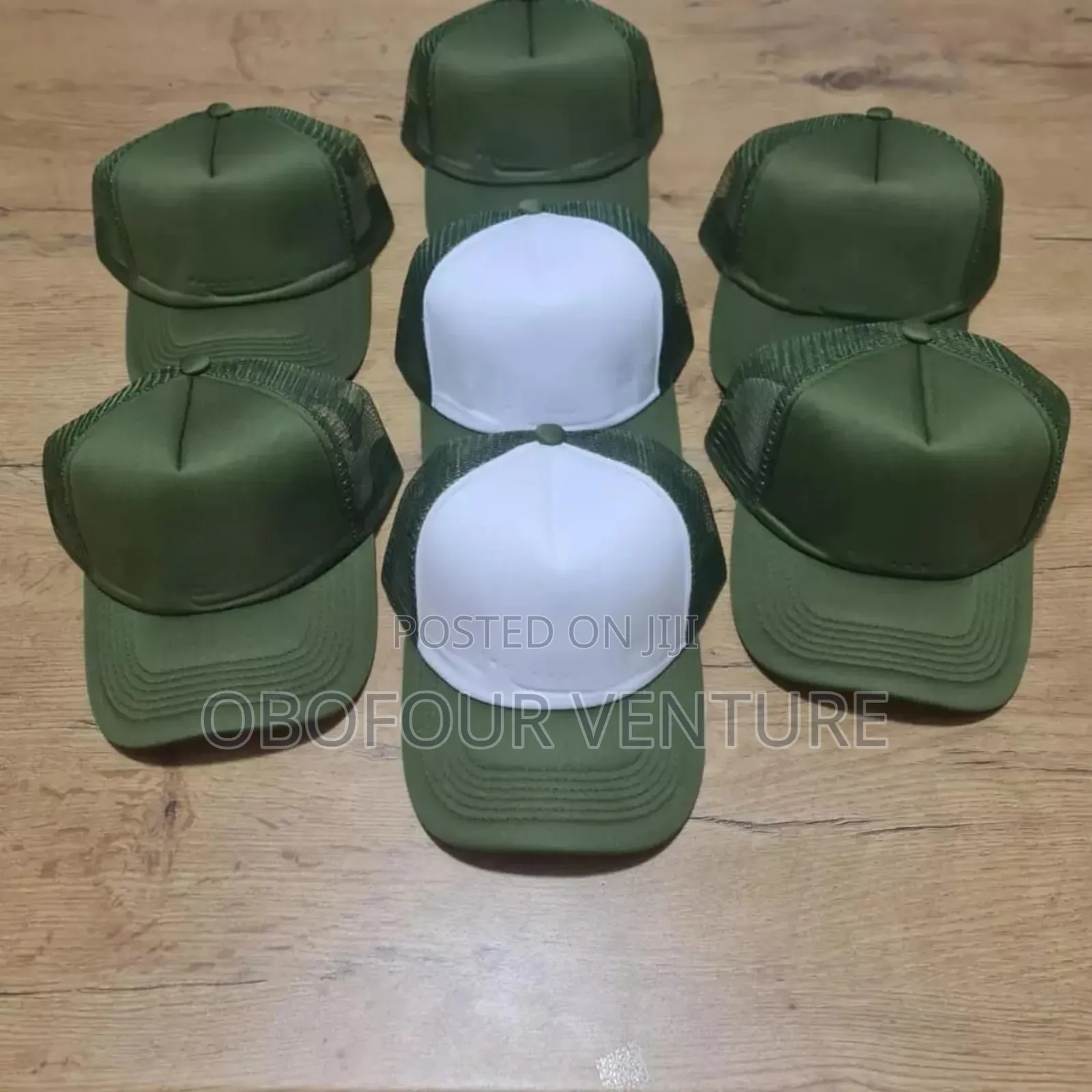 Two Tone Military Green Trucker Caps and Full Color Military