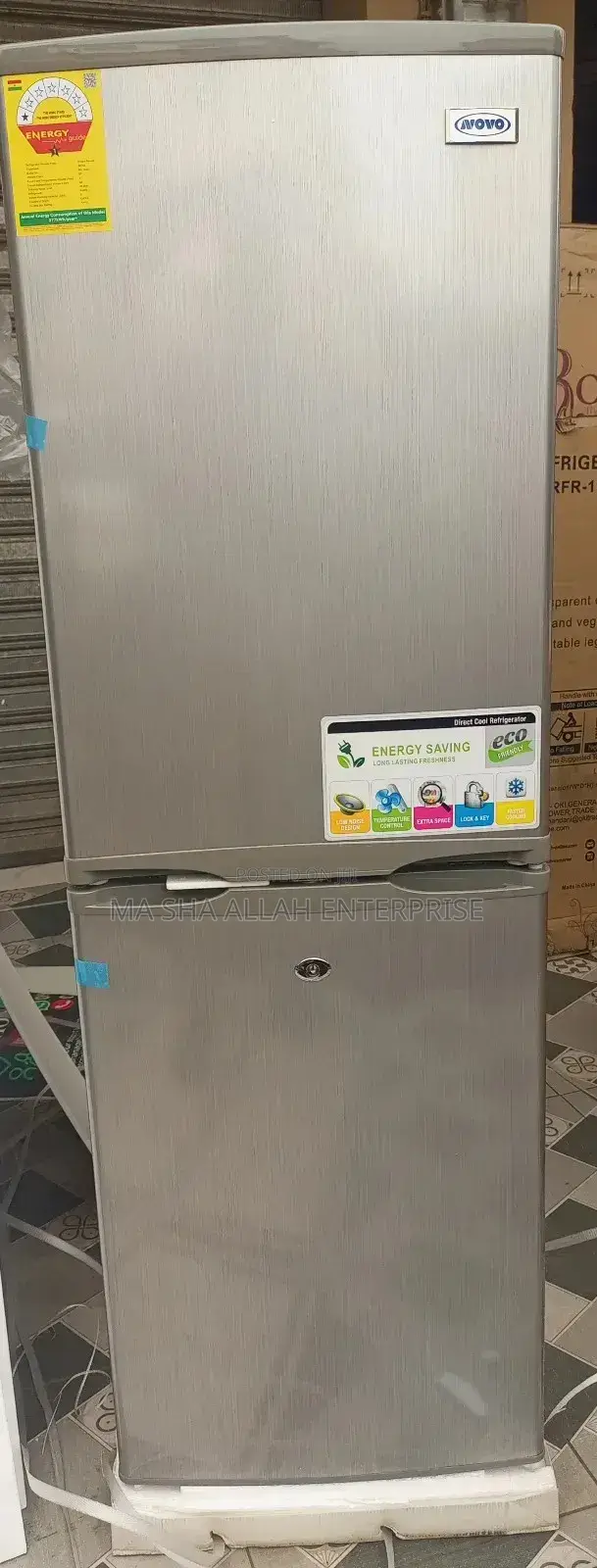 Novo 142 Liters Bottom Freezer Double Door Refrigerator