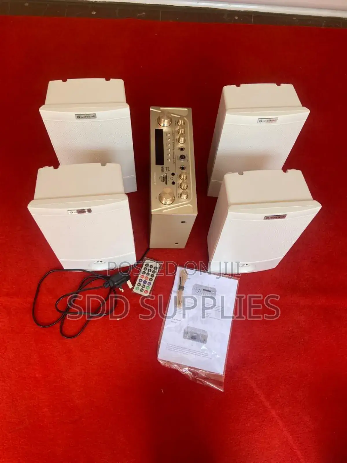 1, 250watt Bluetth Amplifier and 4set of Wall Mount Speaker