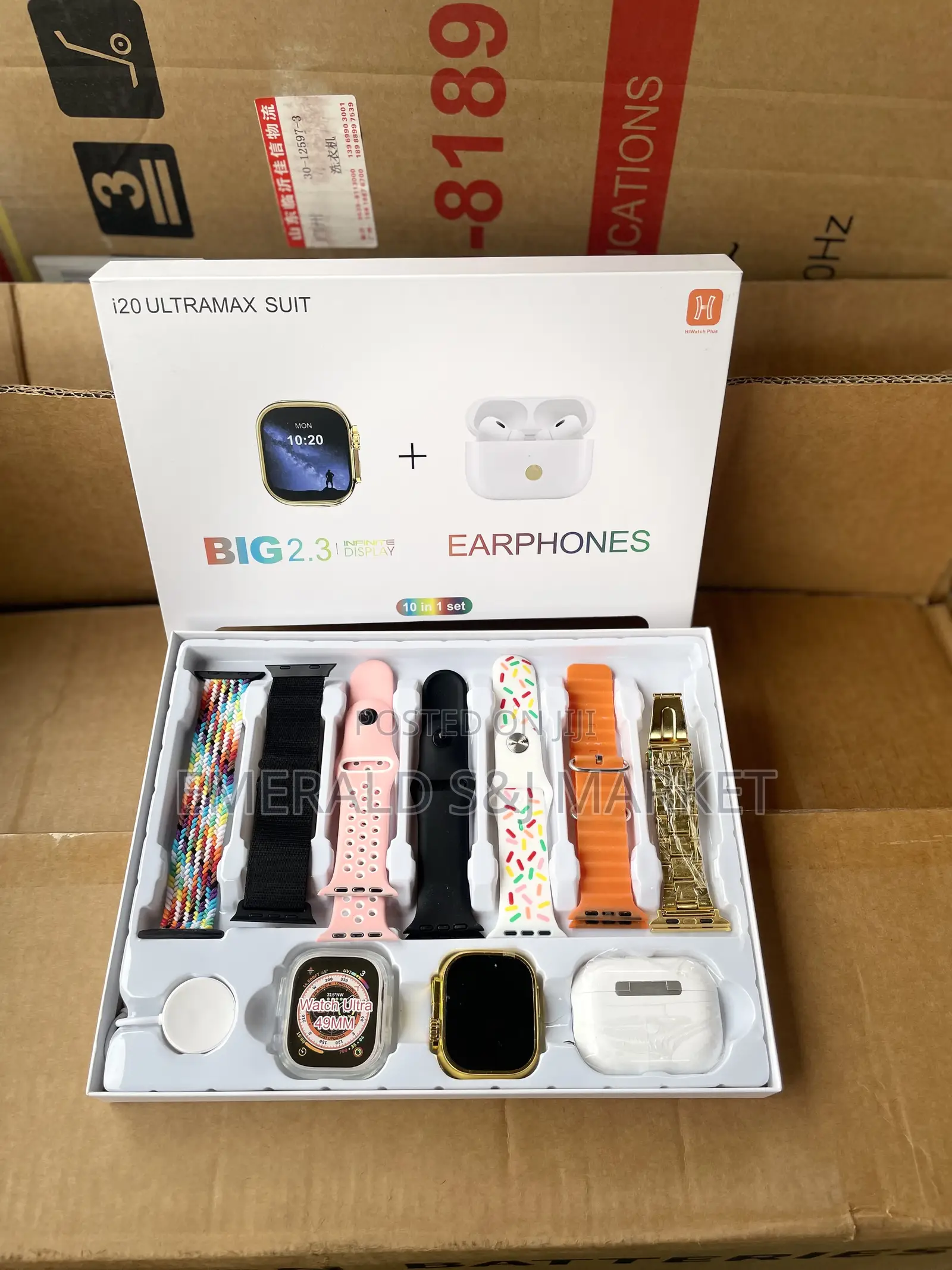 Smart Watch and Earbuds With 7 Straps