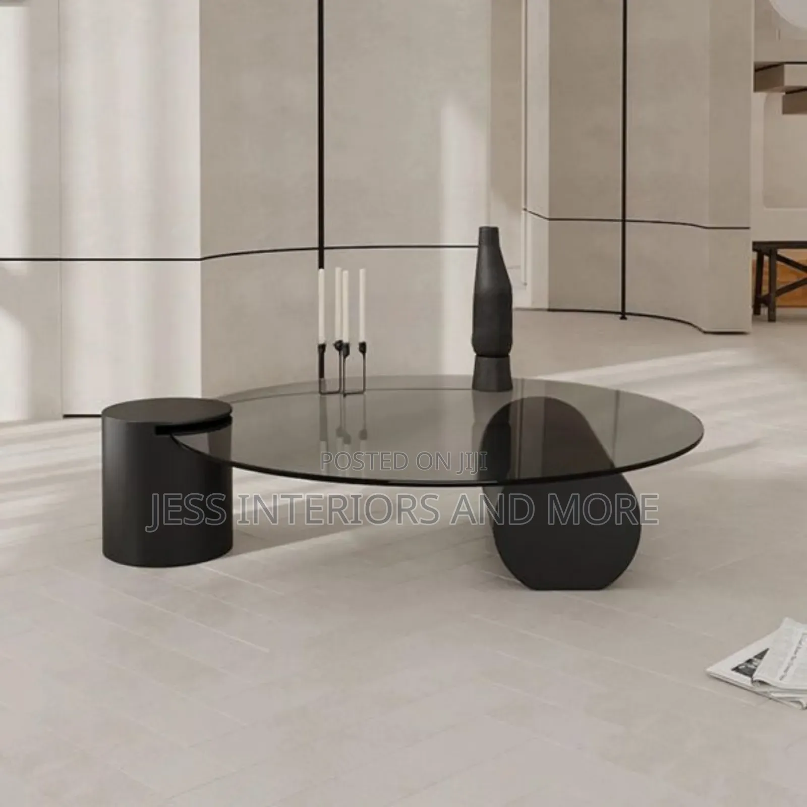 Center Table (Black) Glass