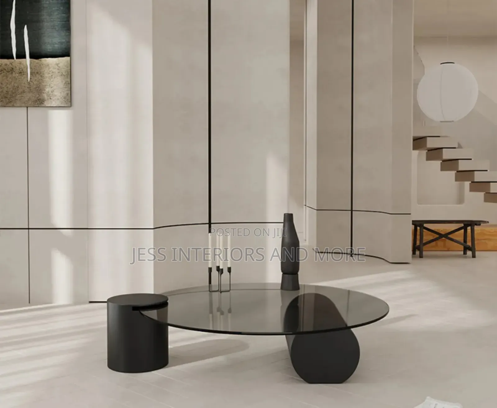 Center Table (Black) Glass