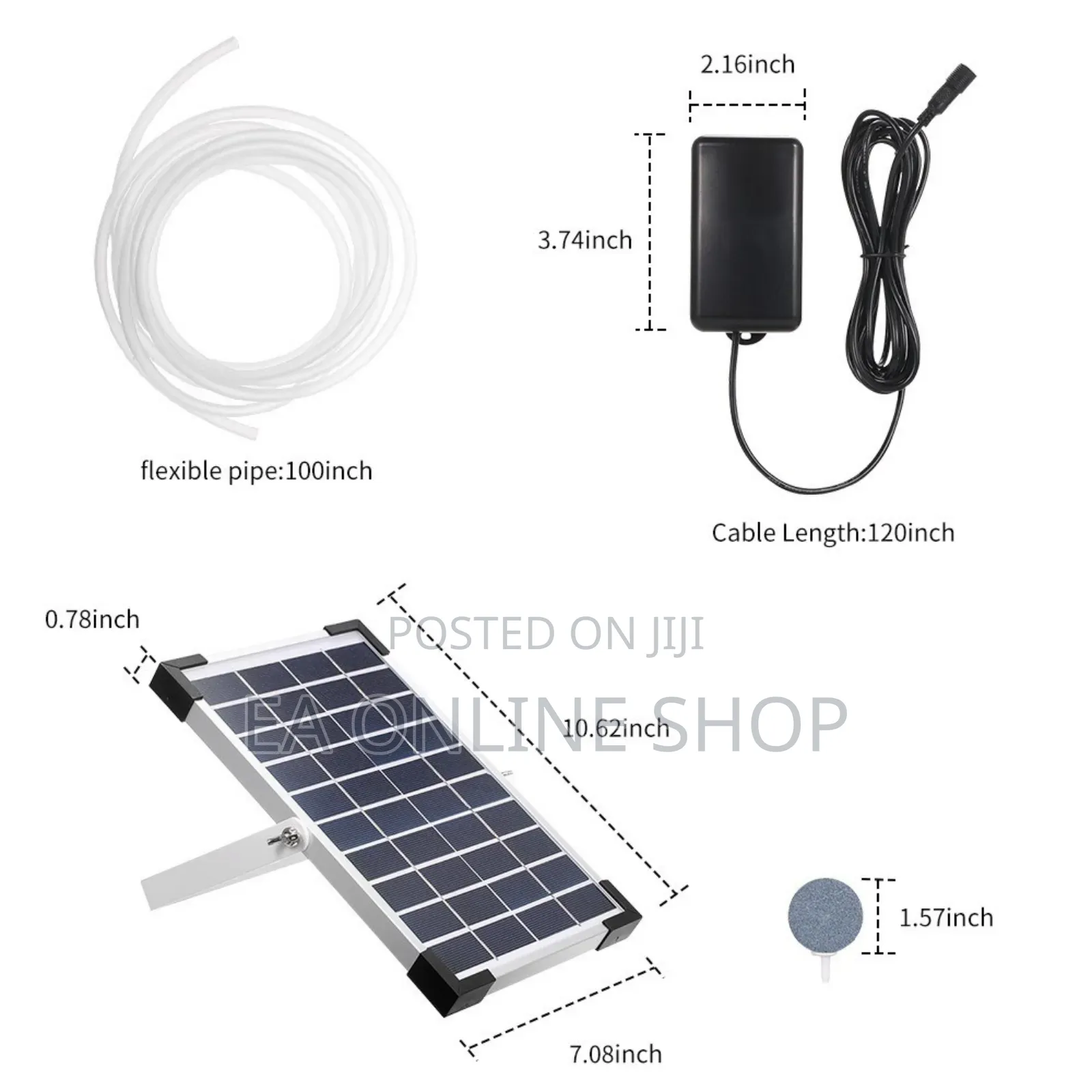 Solar Aquarium Oxygen Pump. Fully Charged