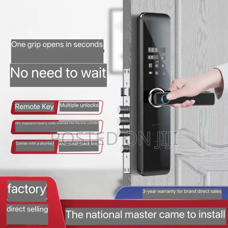 Finger Print Smart Door Locks With Card, Passcode Voice