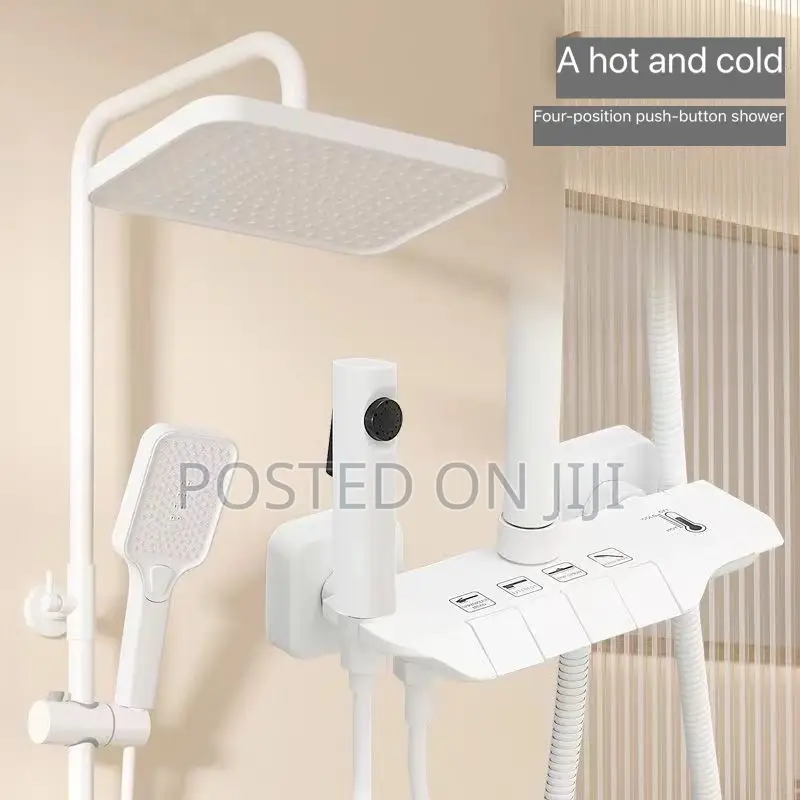 Universal Cream White,Black Copper Digital Shower Three In1