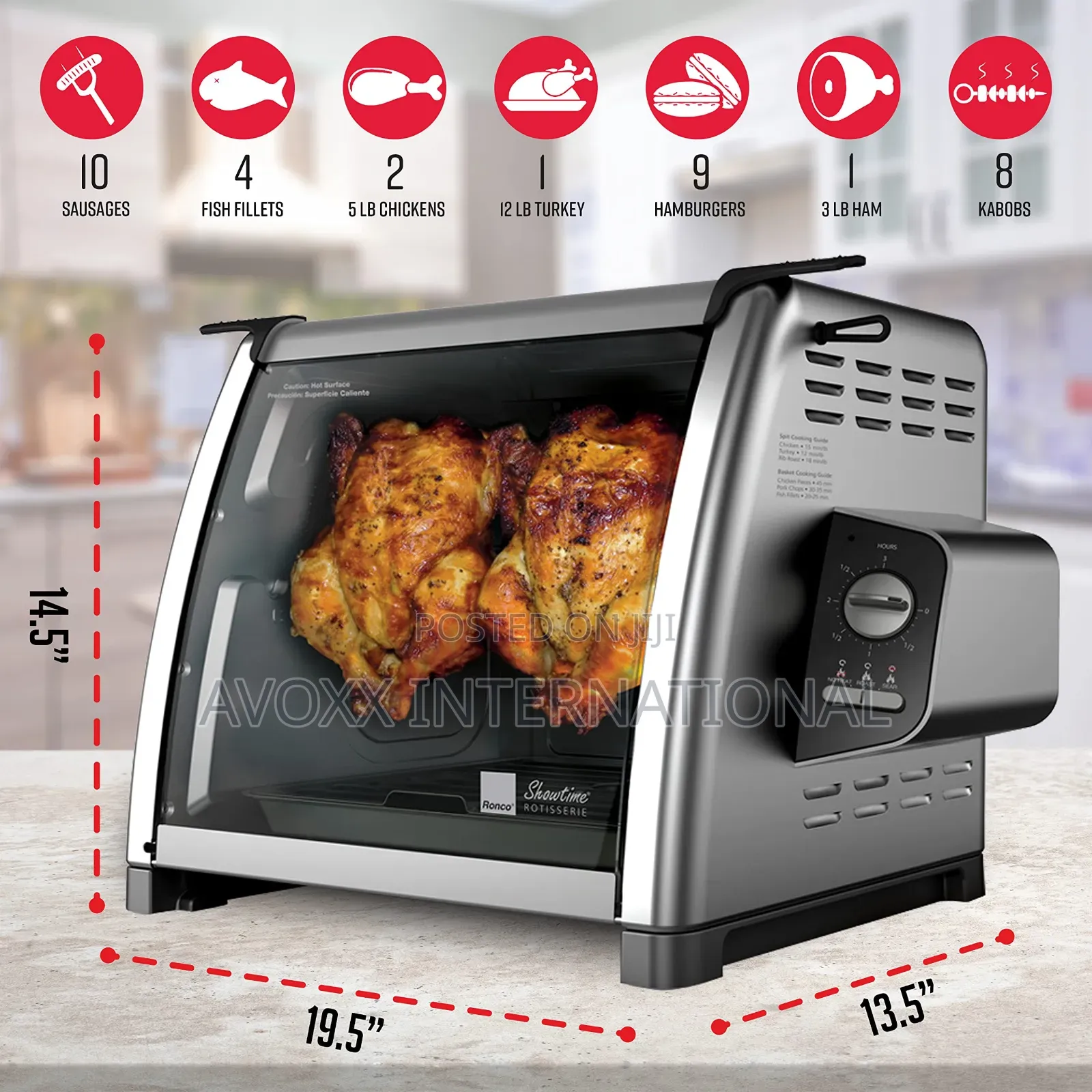 Ronco Rotisserie Oven, Stainless Steel Countertop Oven