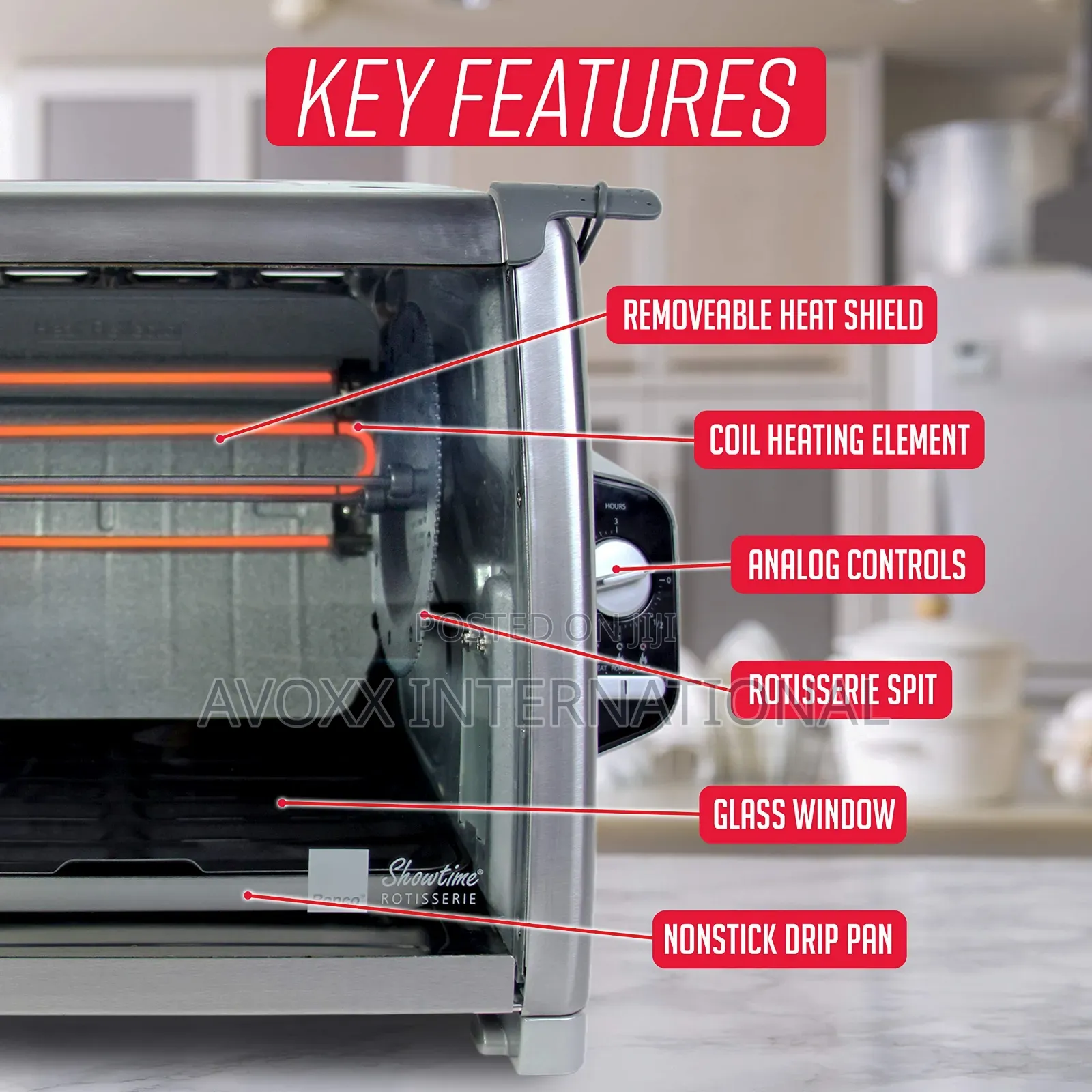 Ronco Rotisserie Oven, Stainless Steel Countertop Oven