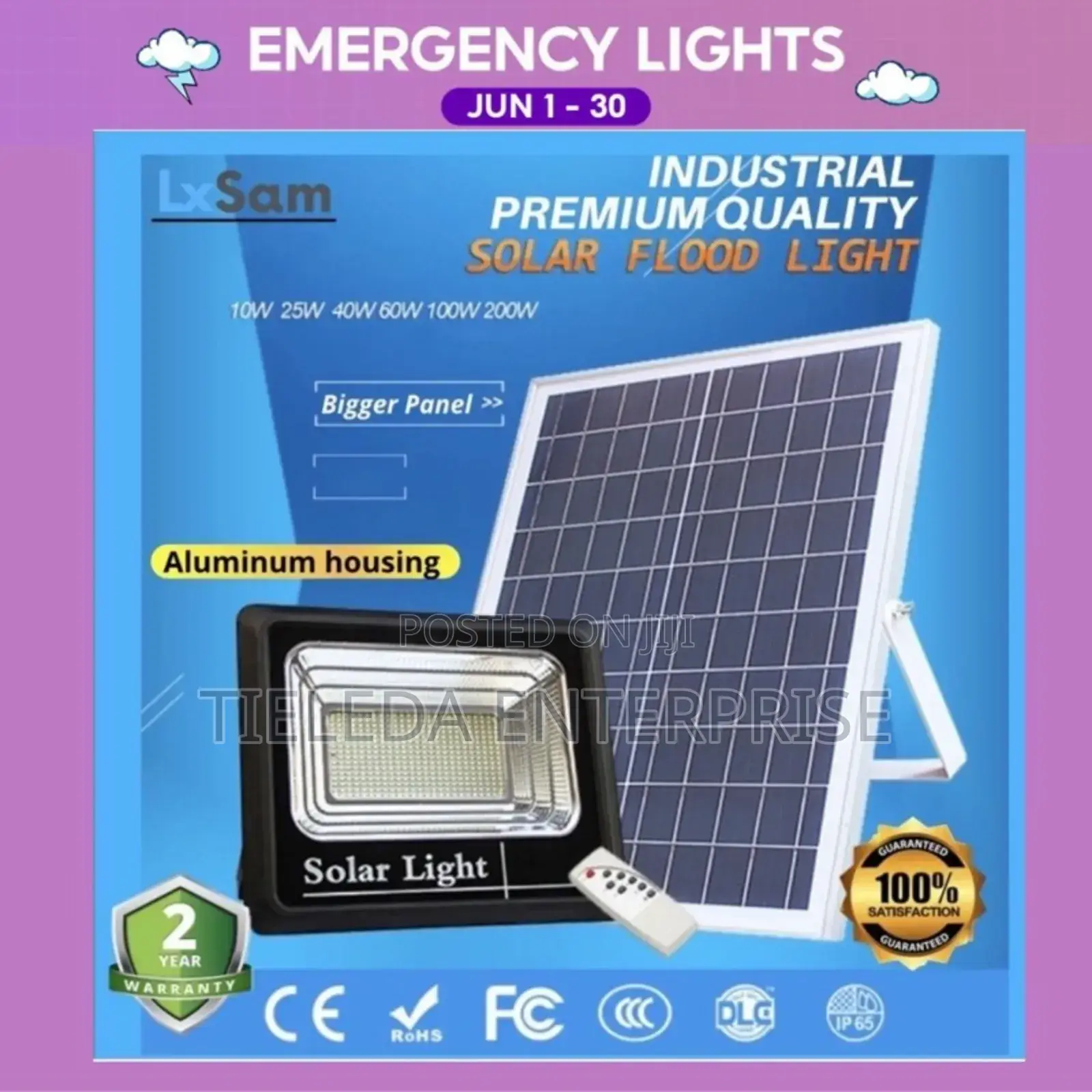Pro Max Solar Flood Light With Remote Controller Panel