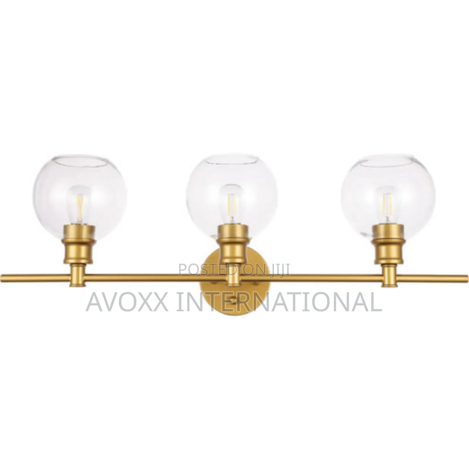 Living District Collier 3 Light 28" Brass Wall Sconce Light
