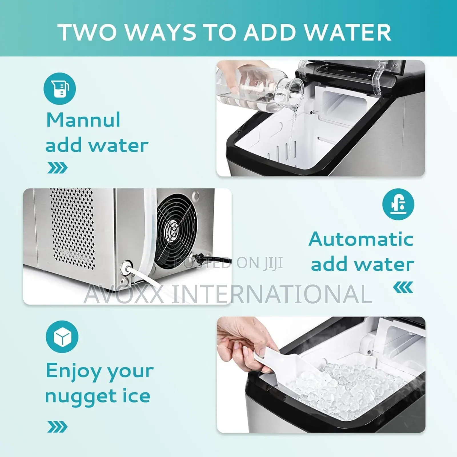 Euhomy Nugget Ice Maker Countertop, Max 34lbs/ Im-035
