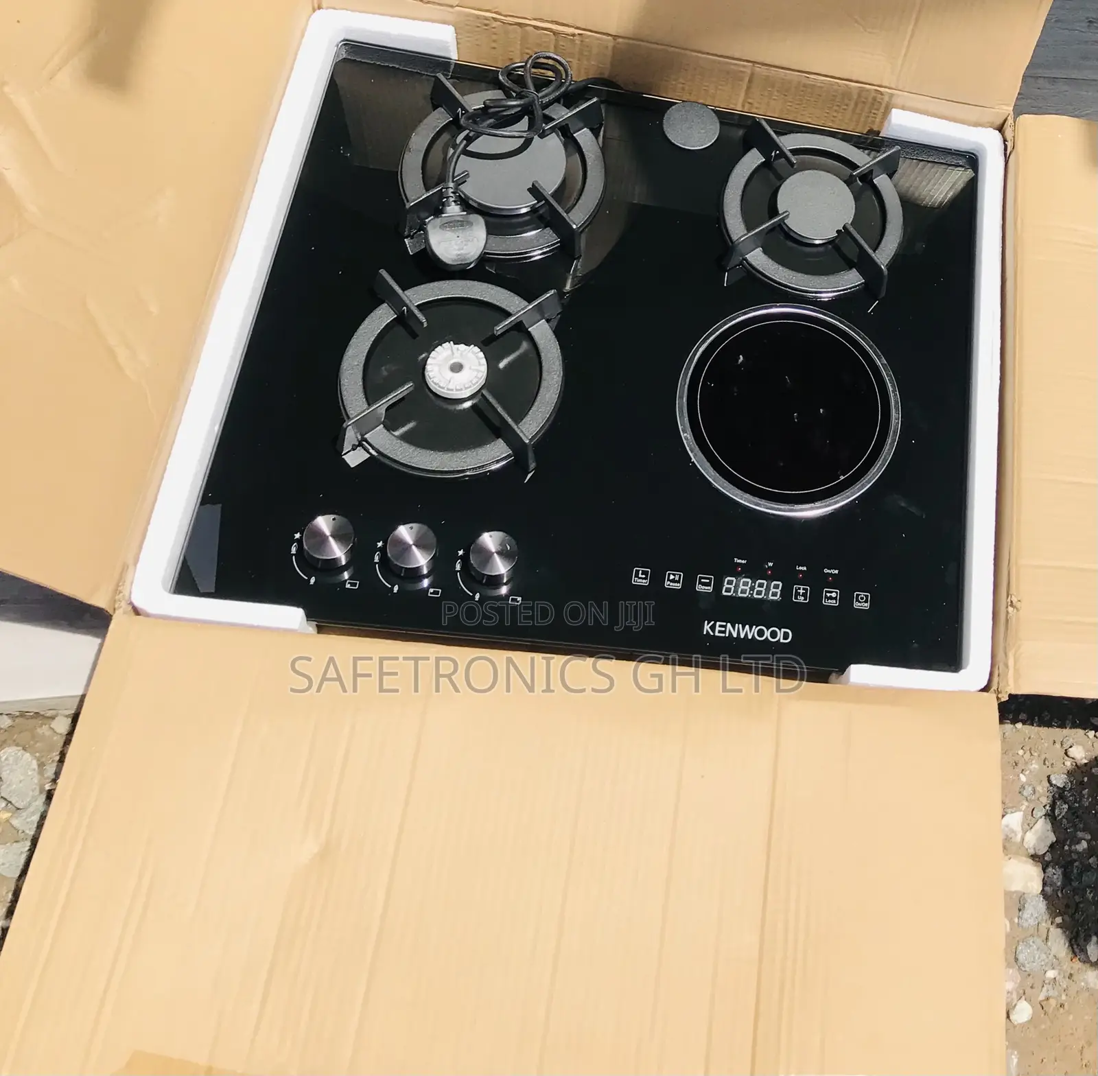 Valuable Black 1 Electric Kenwood 3 Gas 60cm Hobs