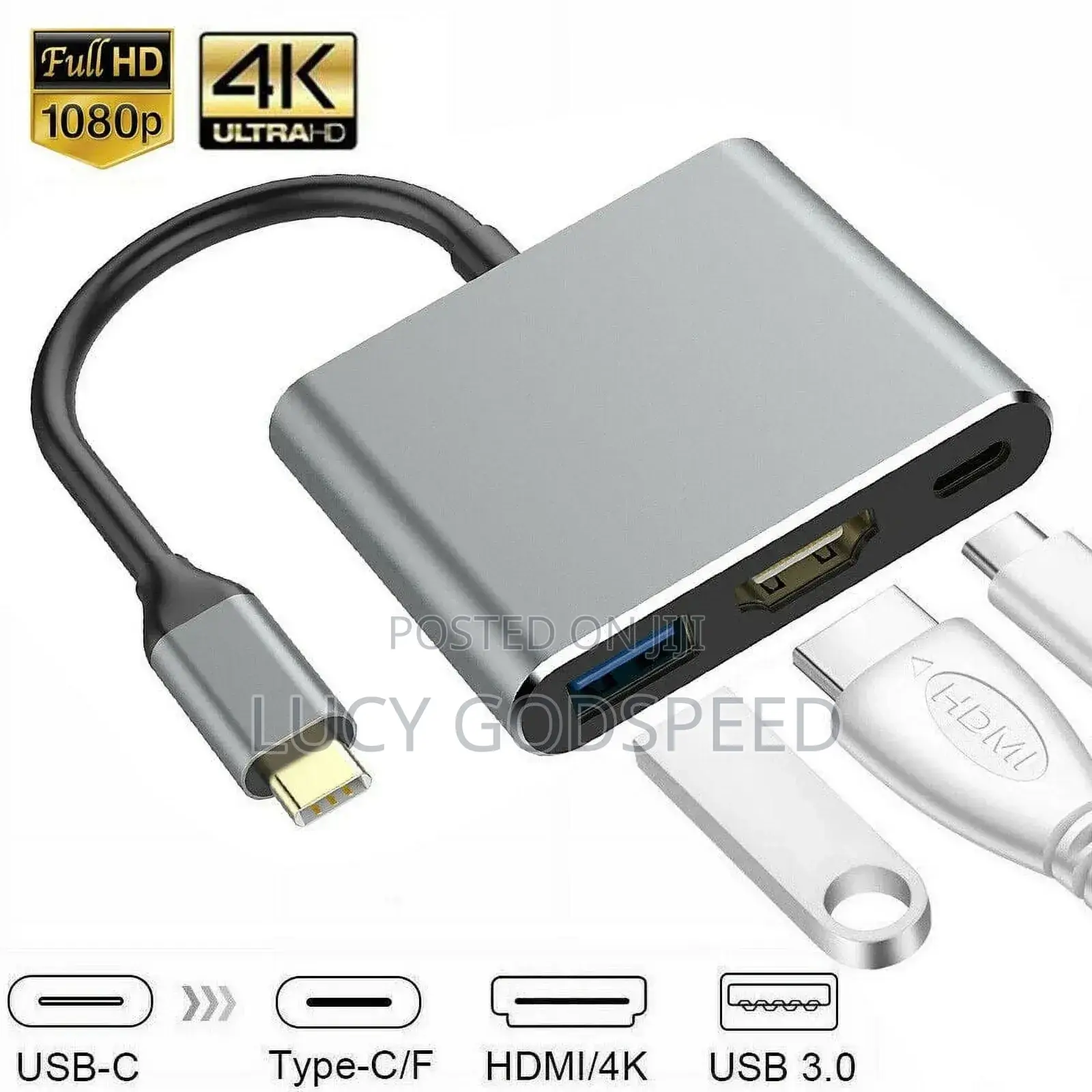 Type -C to HDMI 3 in 1 Adapter