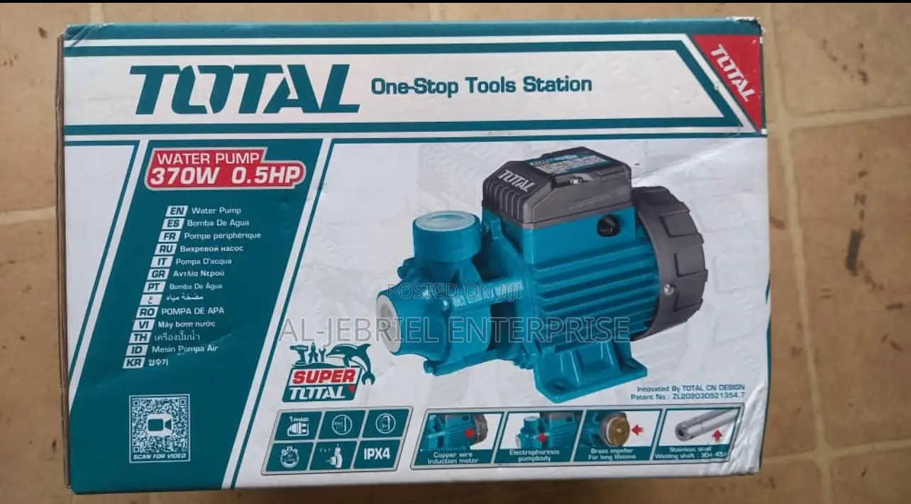0.5 Horsepower Total Water Pump 370watts