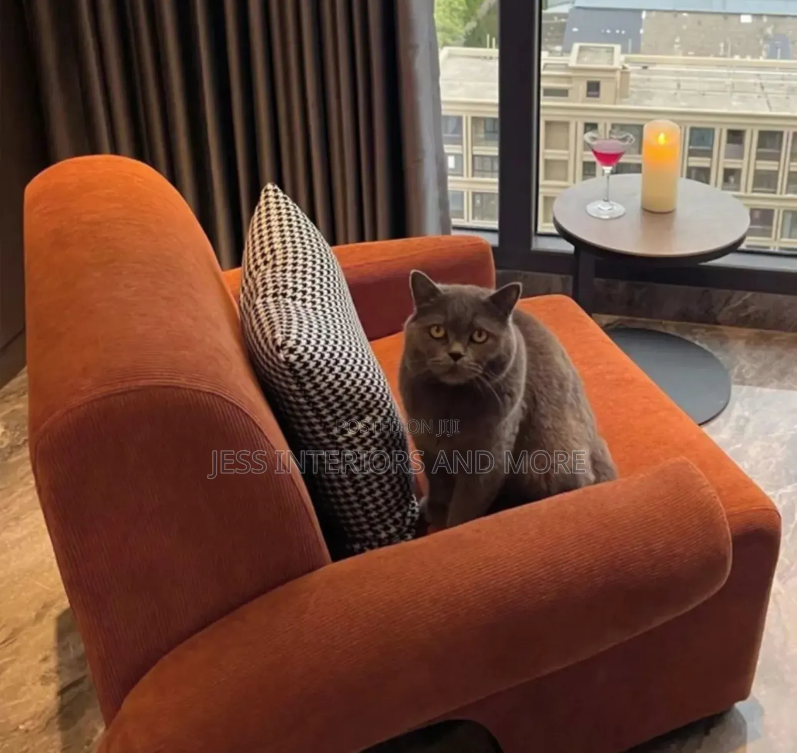 Accent Armchair (Orange)