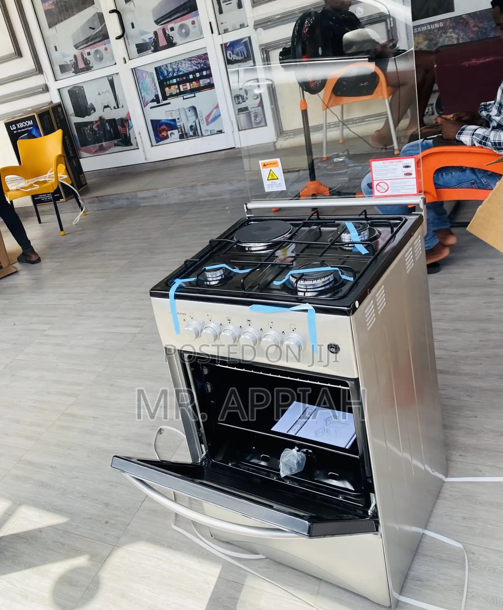 Order Authentic Volcano Gas Oven 3 Gas + 1 Electric Burner.