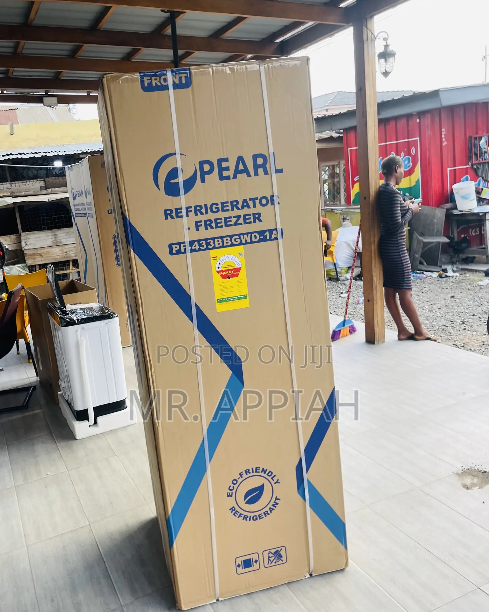 Shop Pearl Double Door Refrigerator PF 433 BBGWD-1A(Black)