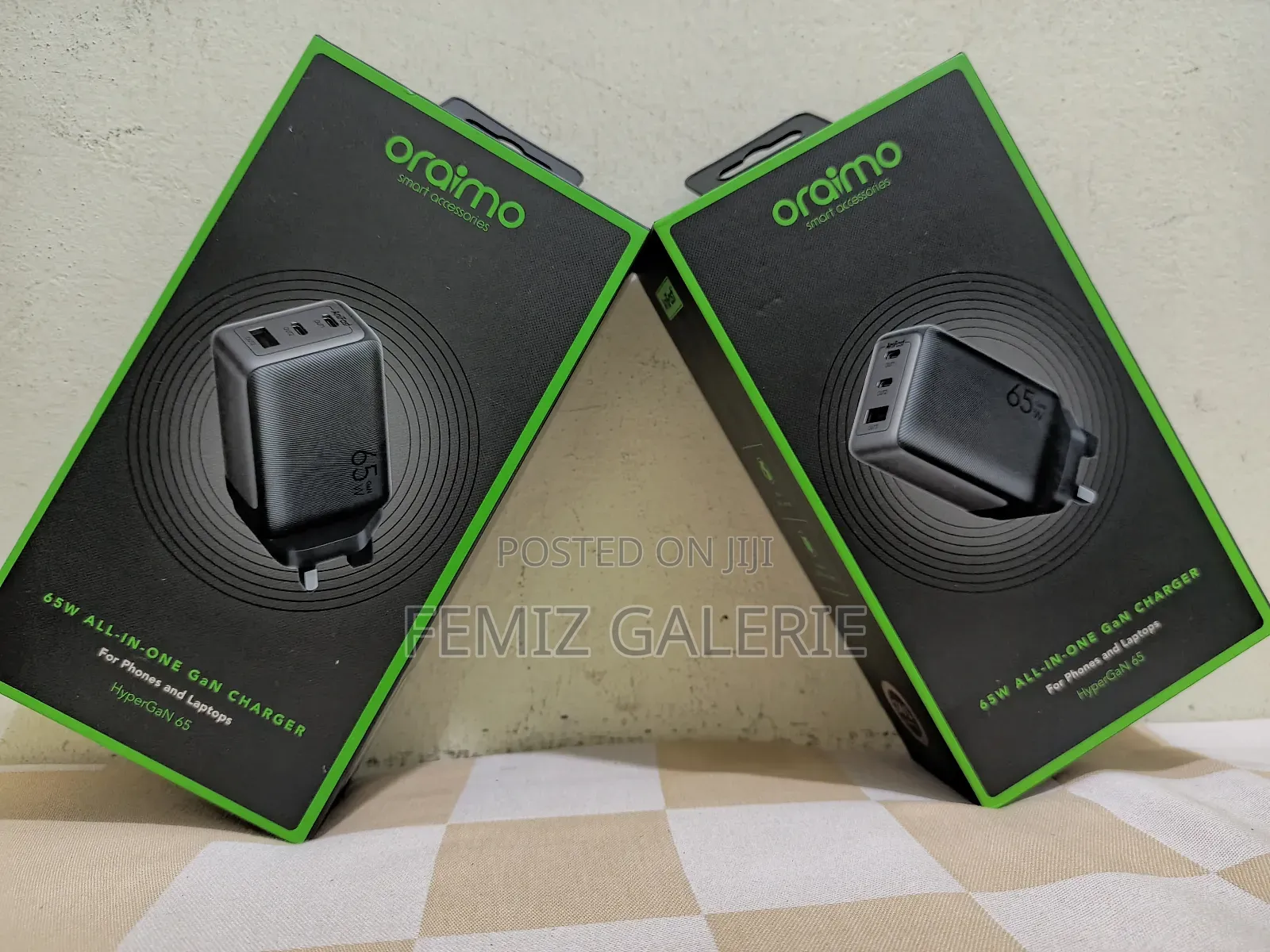 Oraimo Hyper Gan 65 65w Gan Wall Charger Kit + 100w Cc Cable