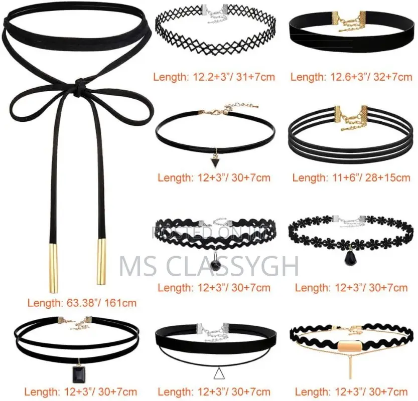 10pcs Leather Chain Necklace Adjustable Choker Tassel Neckla
