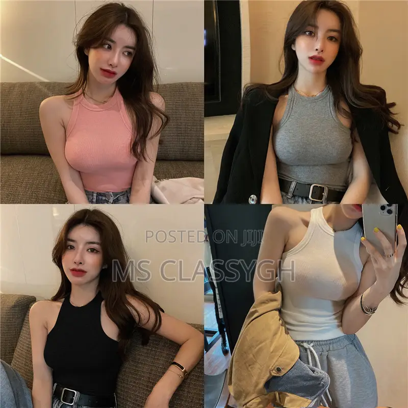 Tank Tops Neck Summer Basic Casual Sports Vest Off Shoulder