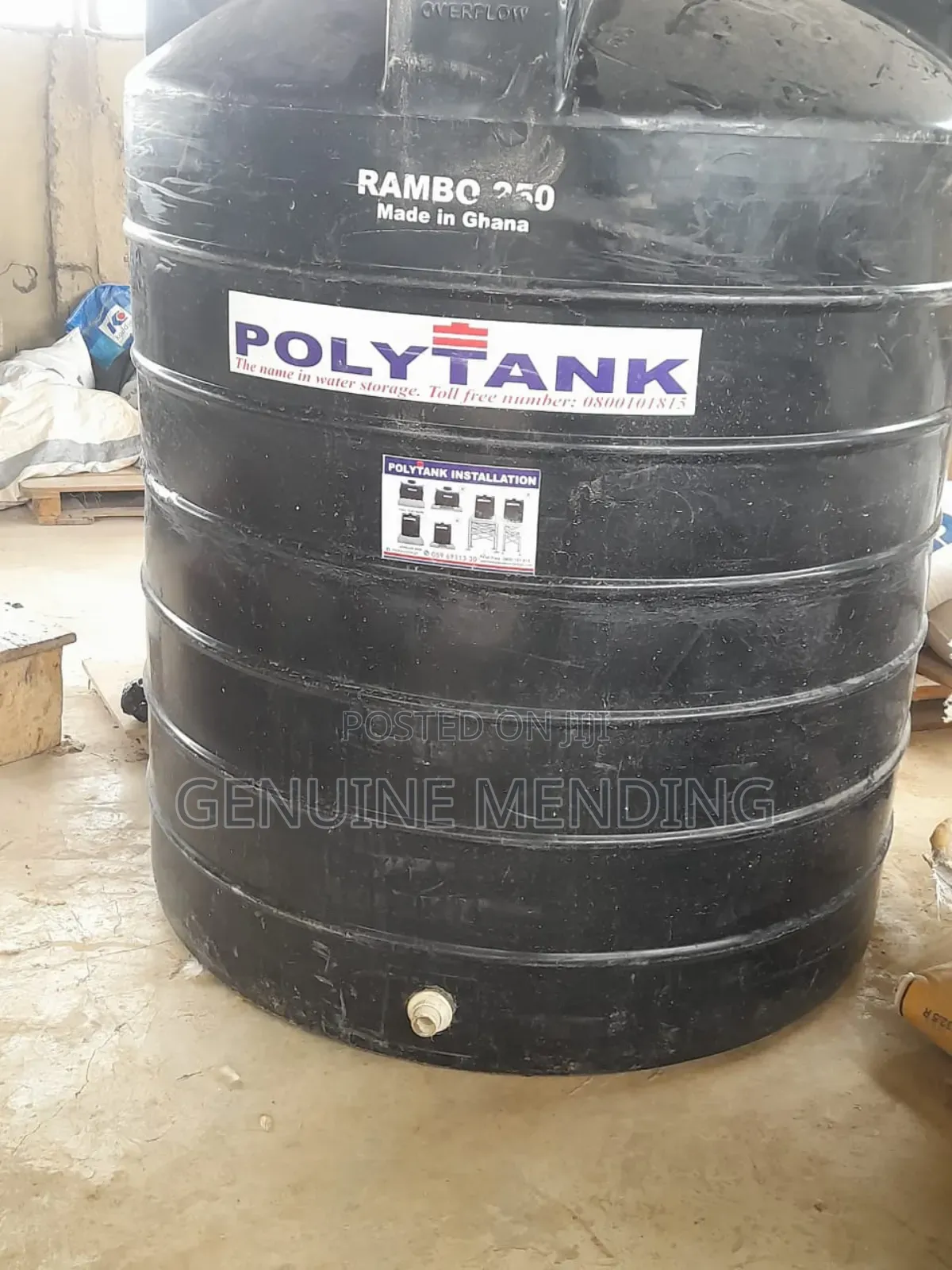 Complete Damaged Polytank