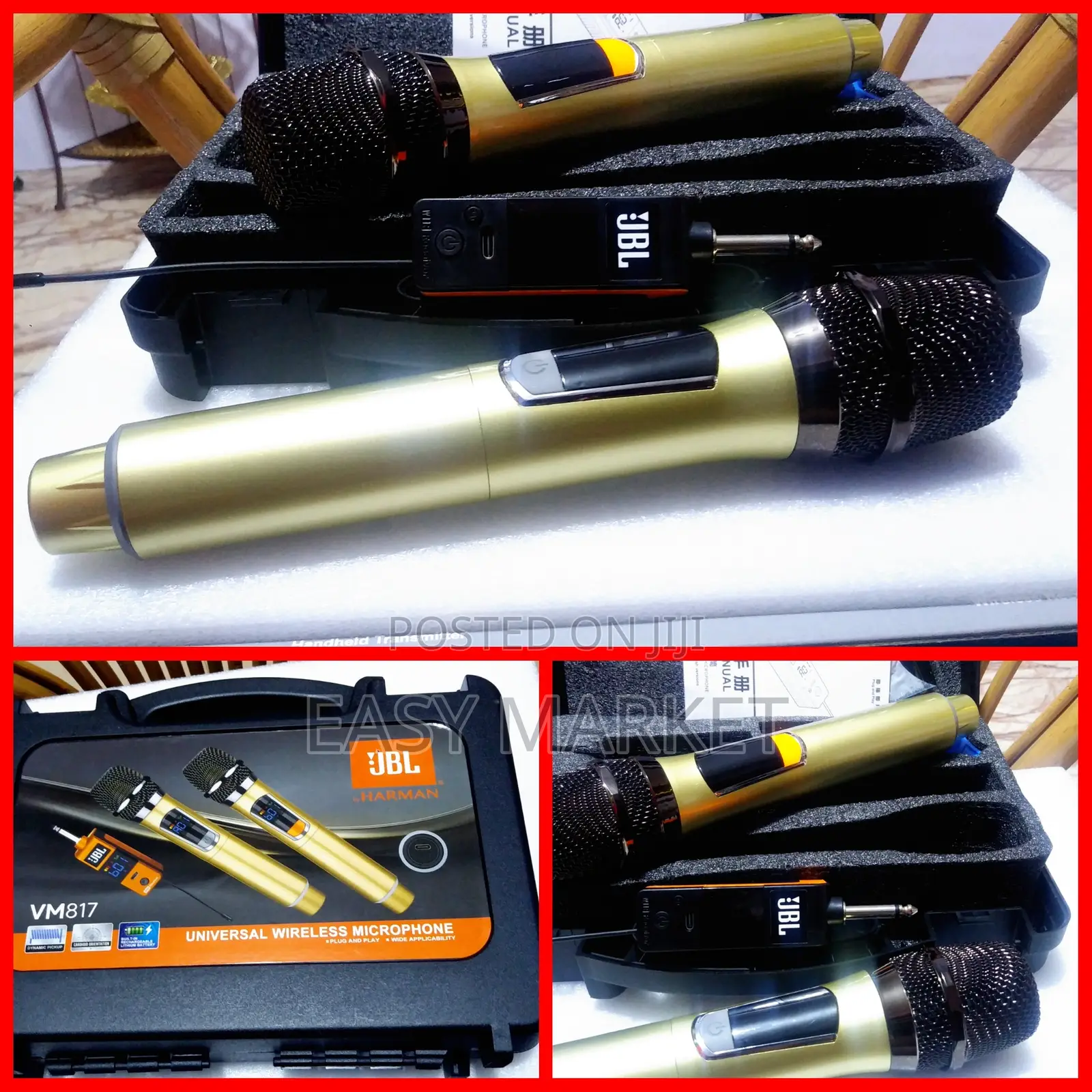 Chargeable Golden JBL Mics