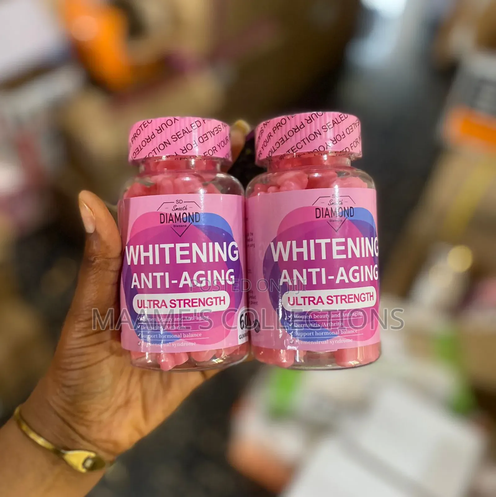 Smooth Diamond Whitening Anti Aging Gummies ( 60 Capsules)