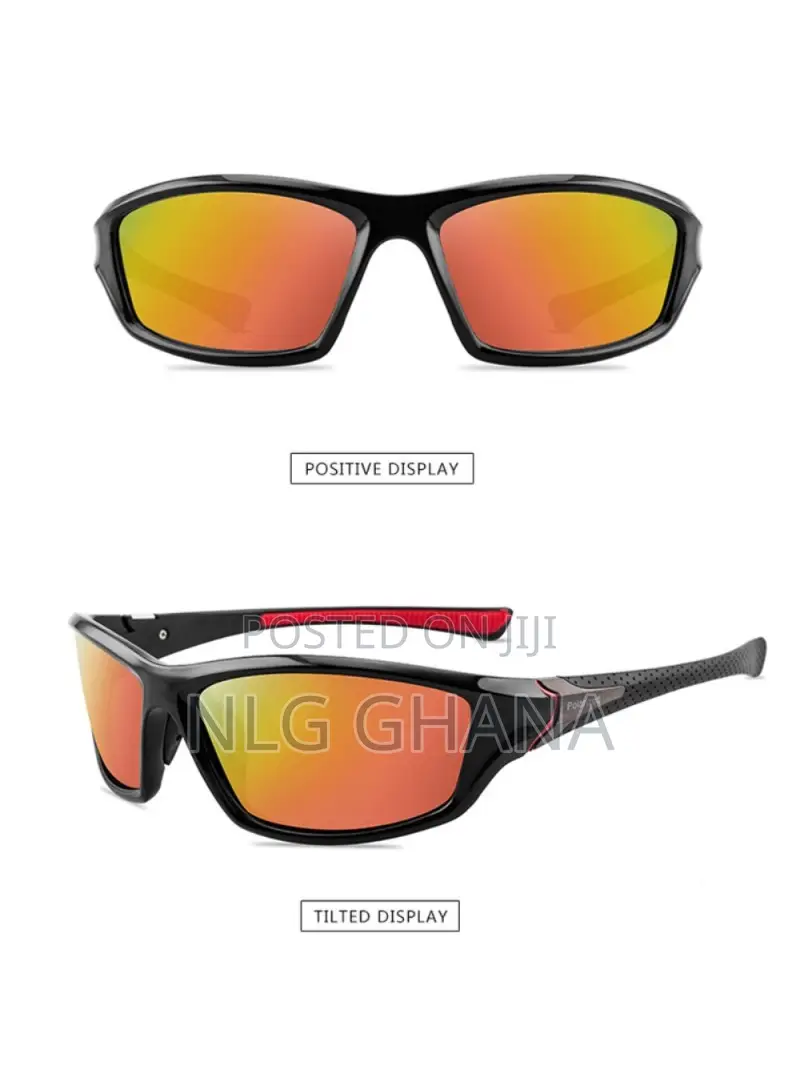 Polarized Anti-Uv Sunglasses P21 - Black / Red