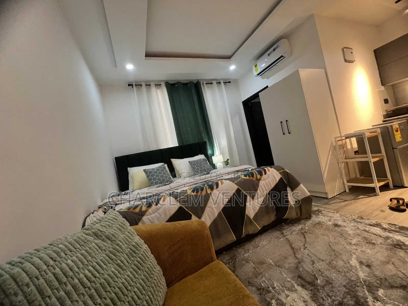 Furnished 1bdrm Apartment in Charclem Ventures, Ashaley Botwe for rent