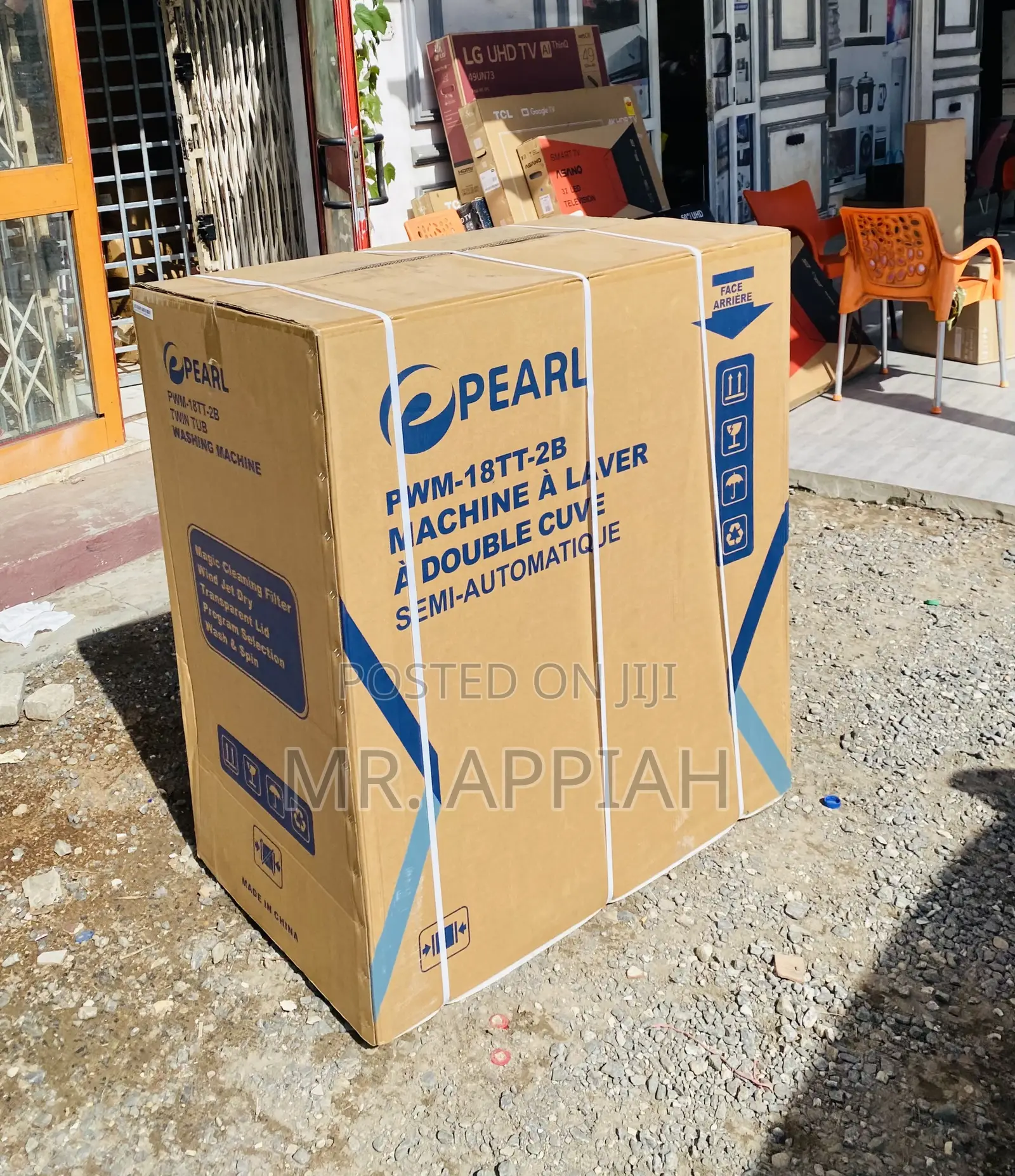Quality Pearl 18kg Semi-Auto Electric Washing Machine.