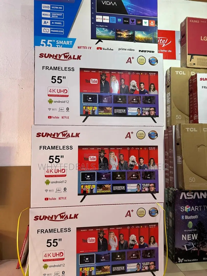 Sunnywalk 55" Smart Android Led Tv| Ultra Hd 4k| Voice_assistant| 2026