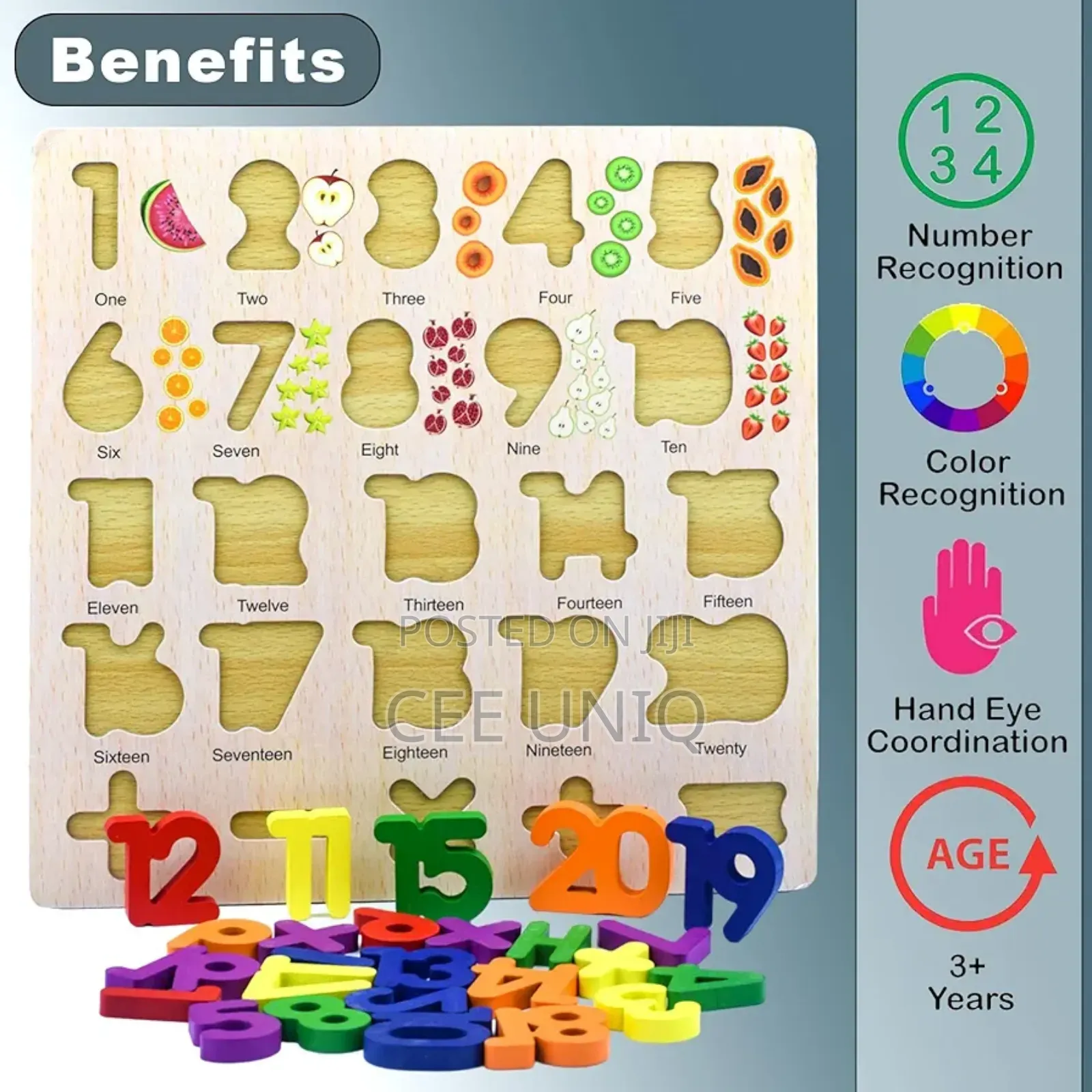 Alphabet and Number Wooden Board