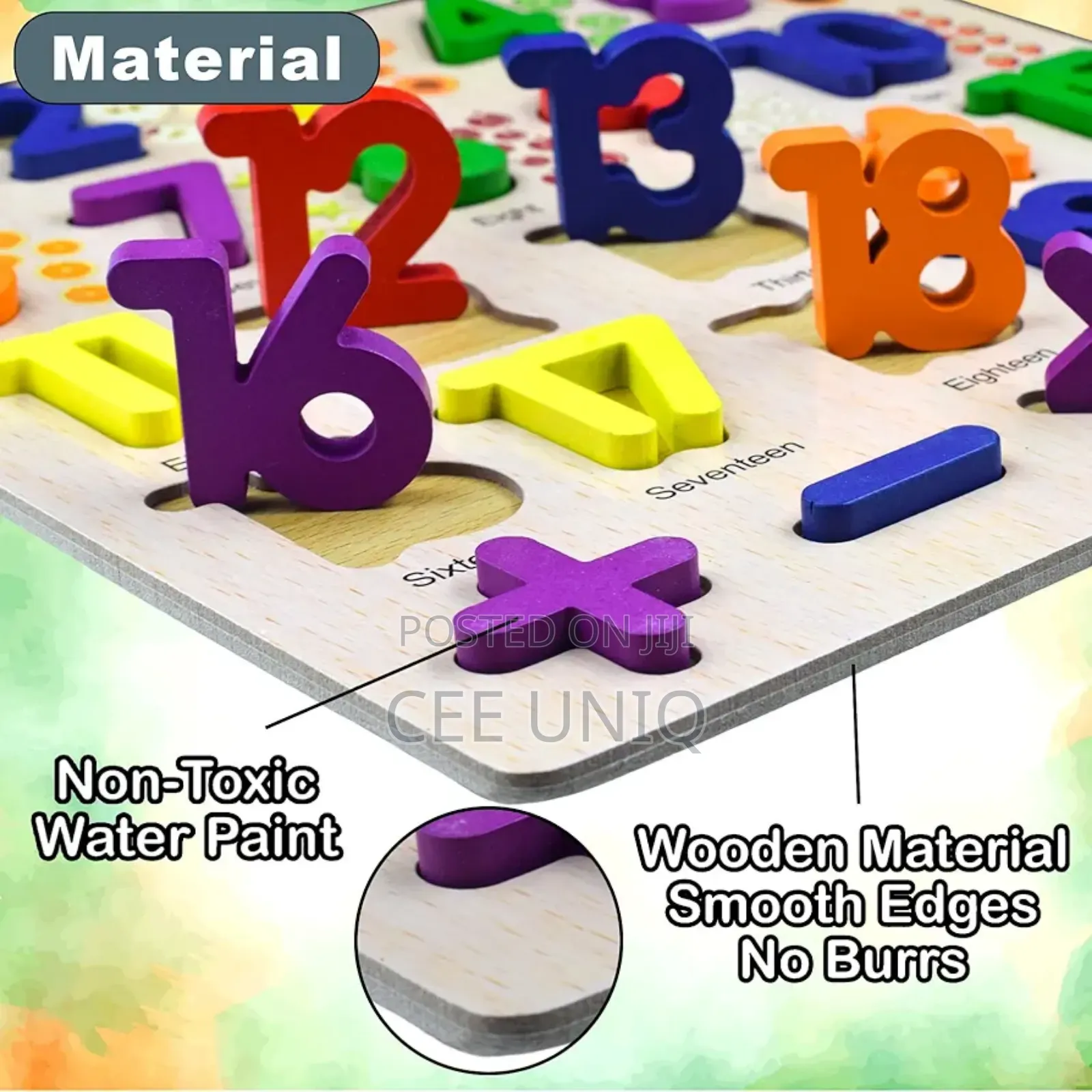 Alphabet and Number Wooden Board