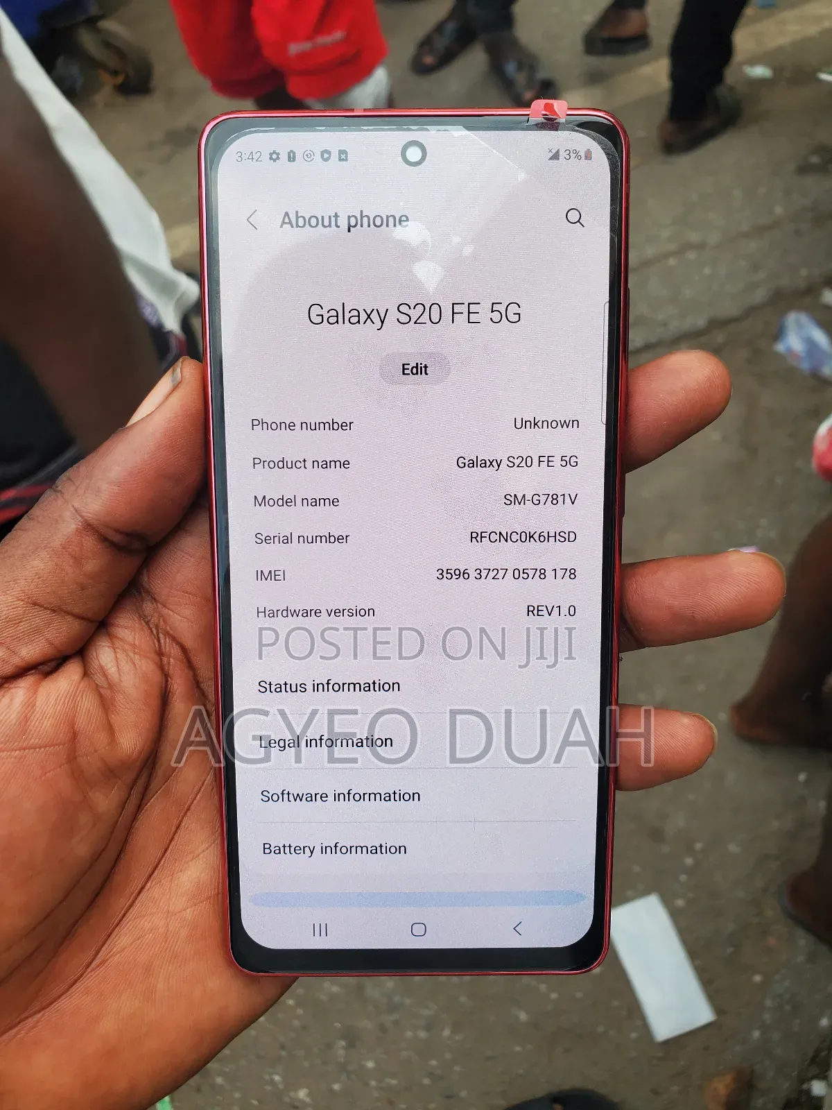 New Samsung Galaxy S20 FE 128 GB Red