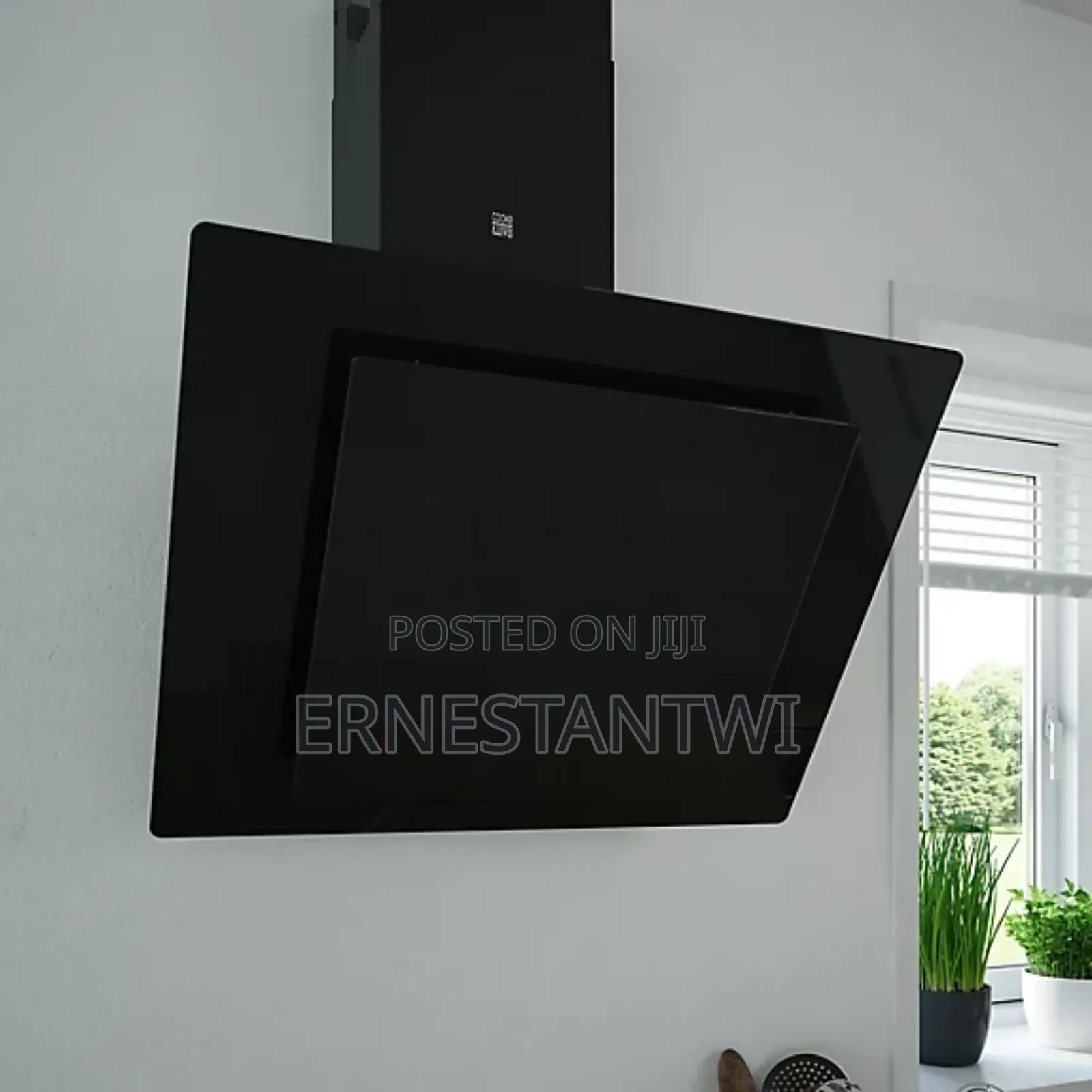 60cm Black Glass Heat Extractor From Cooke Lewis, UK