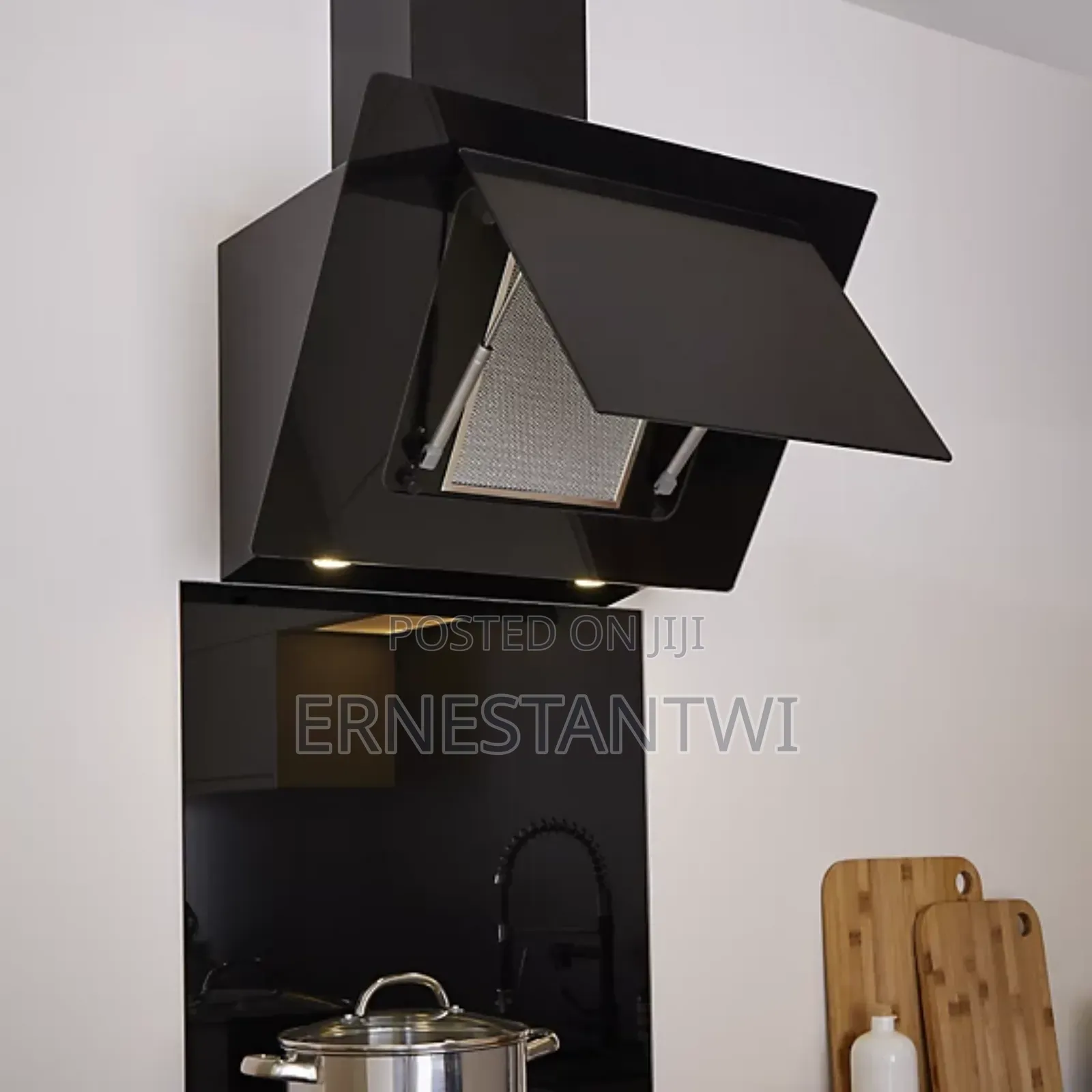 60cm Black Glass Heat Extractor From Cooke Lewis, UK