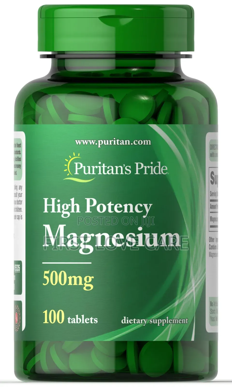 Puritan's Pride High Potency Magnesium 500mg( 100tablet)