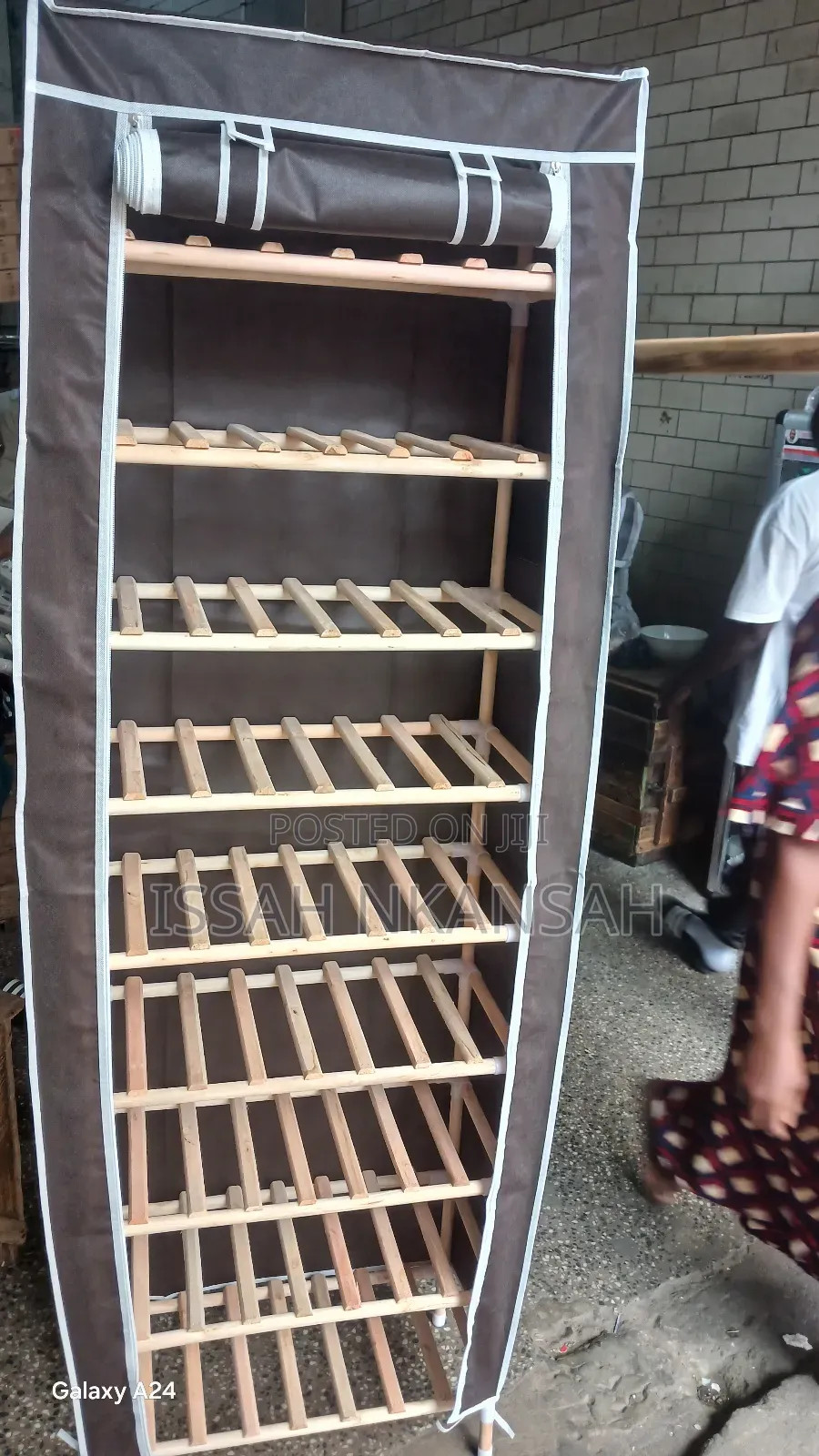 9 Layers Wood Shoes Rack