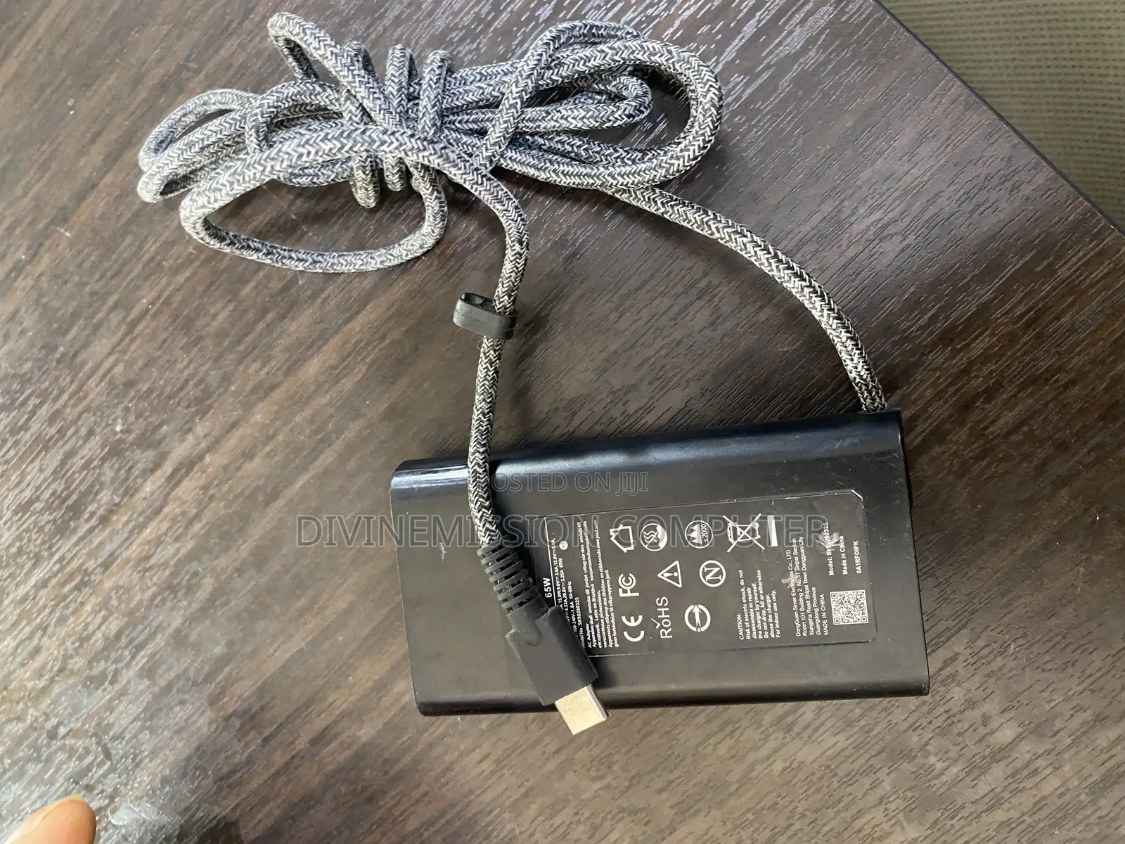 Hp Type C 65w Original Uk Used Charger With Woolly Materia