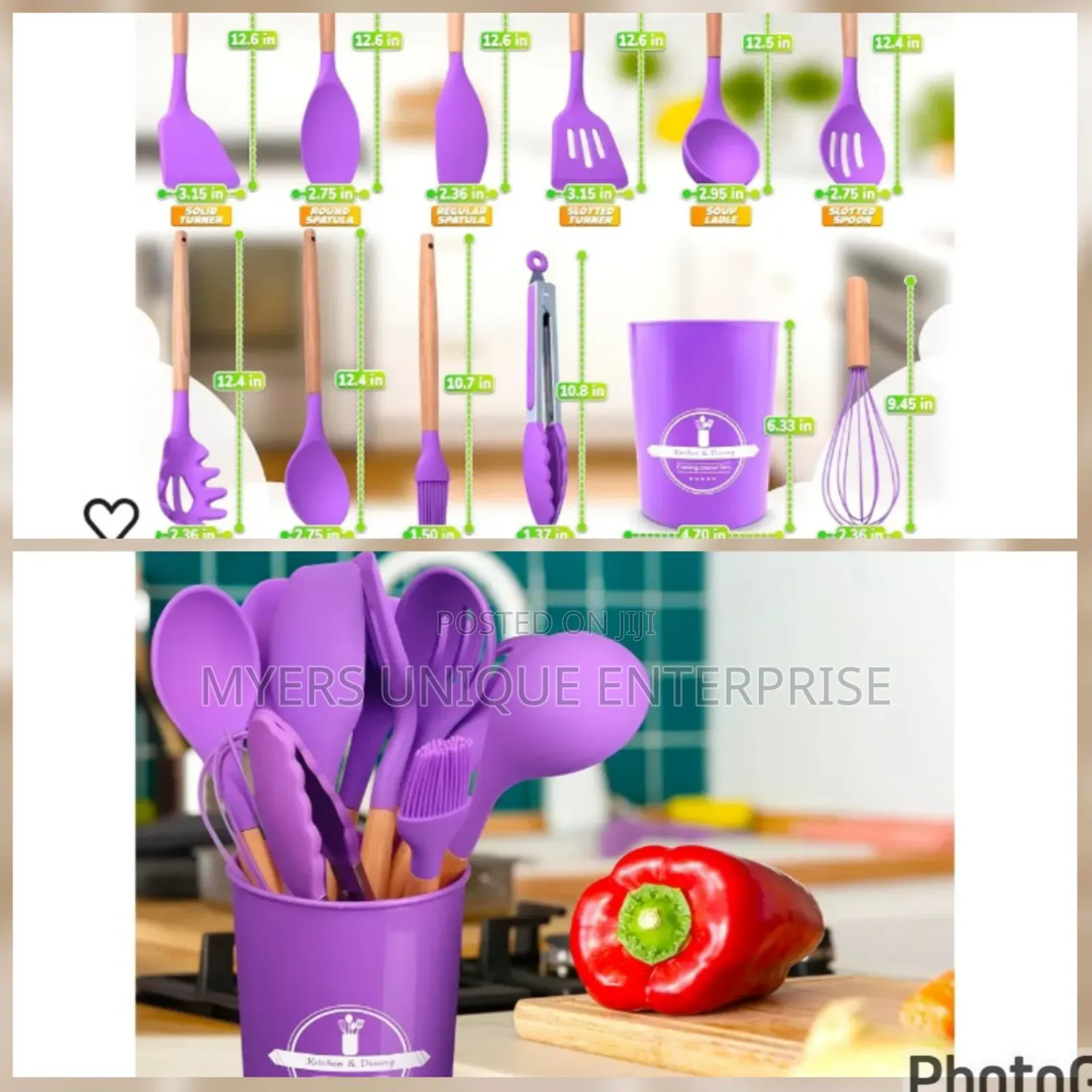 Heat Withstanding 12pcs Silicon Laddles