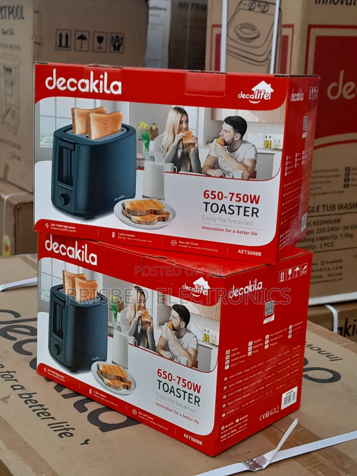 Decakila 2 Slice Durable Toaster 750w