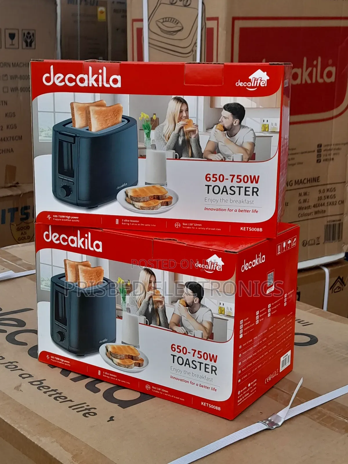 Decakila 2 Slice Durable Toaster 750w