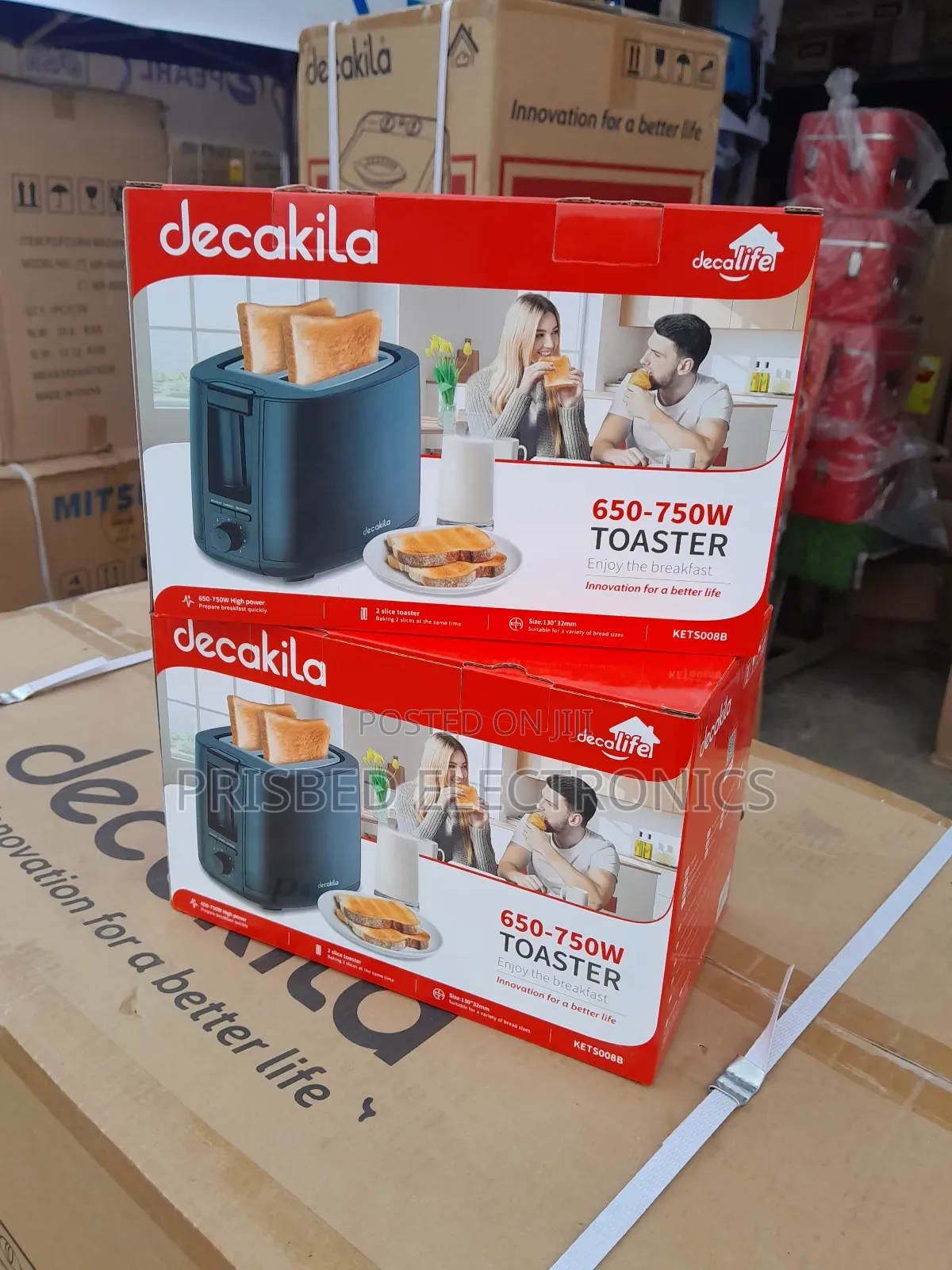 Decakila 2 Slice Durable Toaster 750w