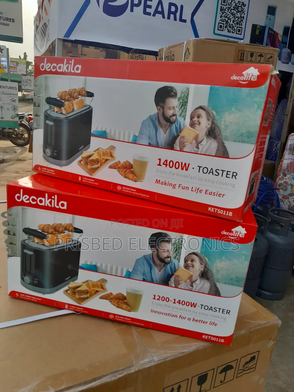 Decakila 4 Slice Toaster With Storage and Reheat 1400w
