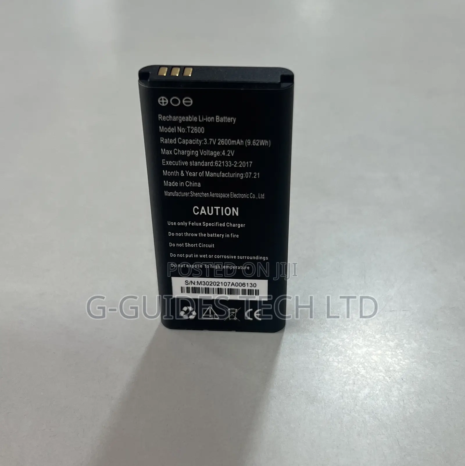 3.7V 2600mah Li-Ion Rechargeable Battery