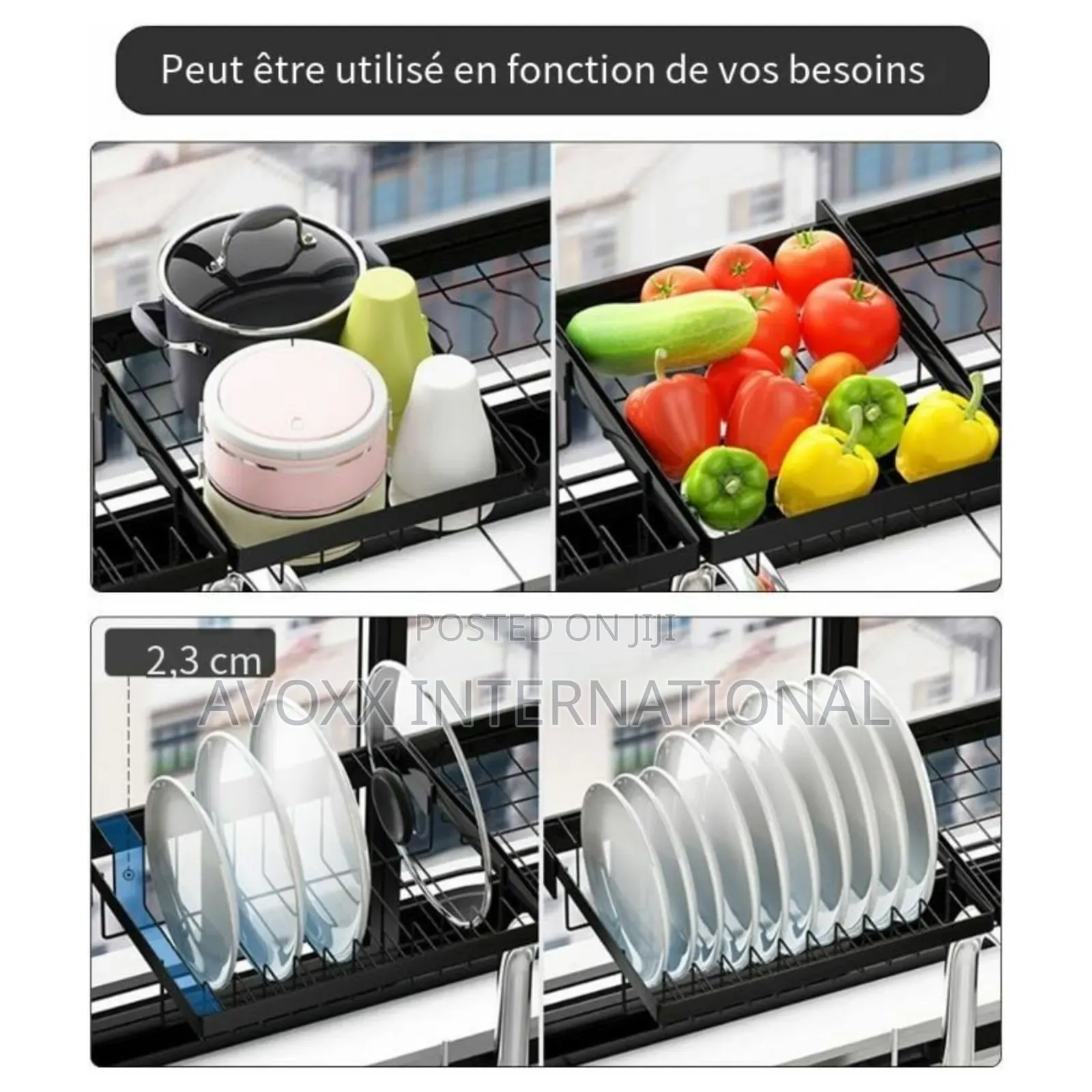 Dish Drainer Stainless Steel Sink Dish Rack 85x53cm