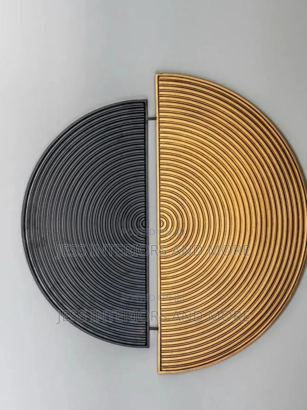 Black and Gold Metal Wall Art